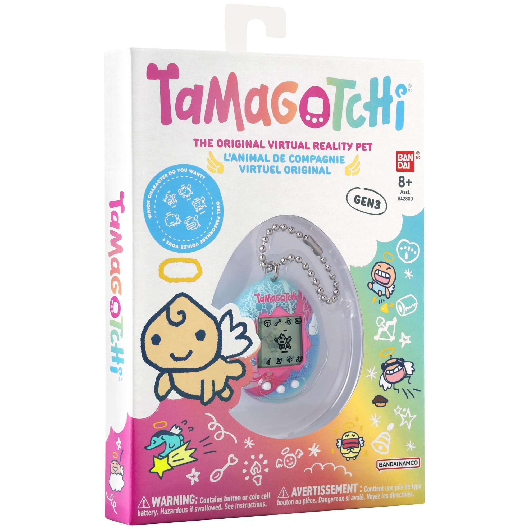 Tamagotchi Original Angel Lace Digital Pet - Electronic Virtual Pet Toy for Kids 8+ 2