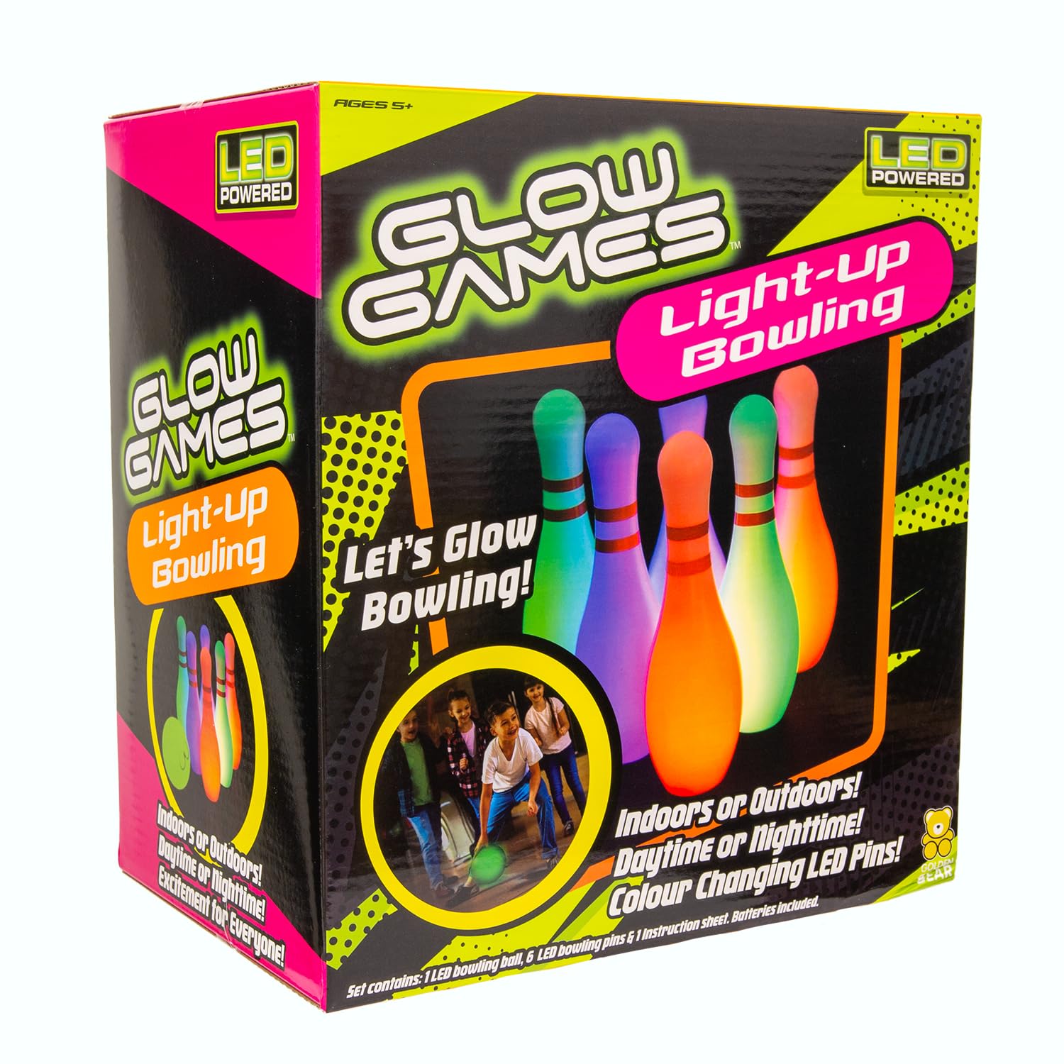 Glow in the Dark Bowling Set with LED Lights - Light-Up Bowling Game for Kids 5+ 1