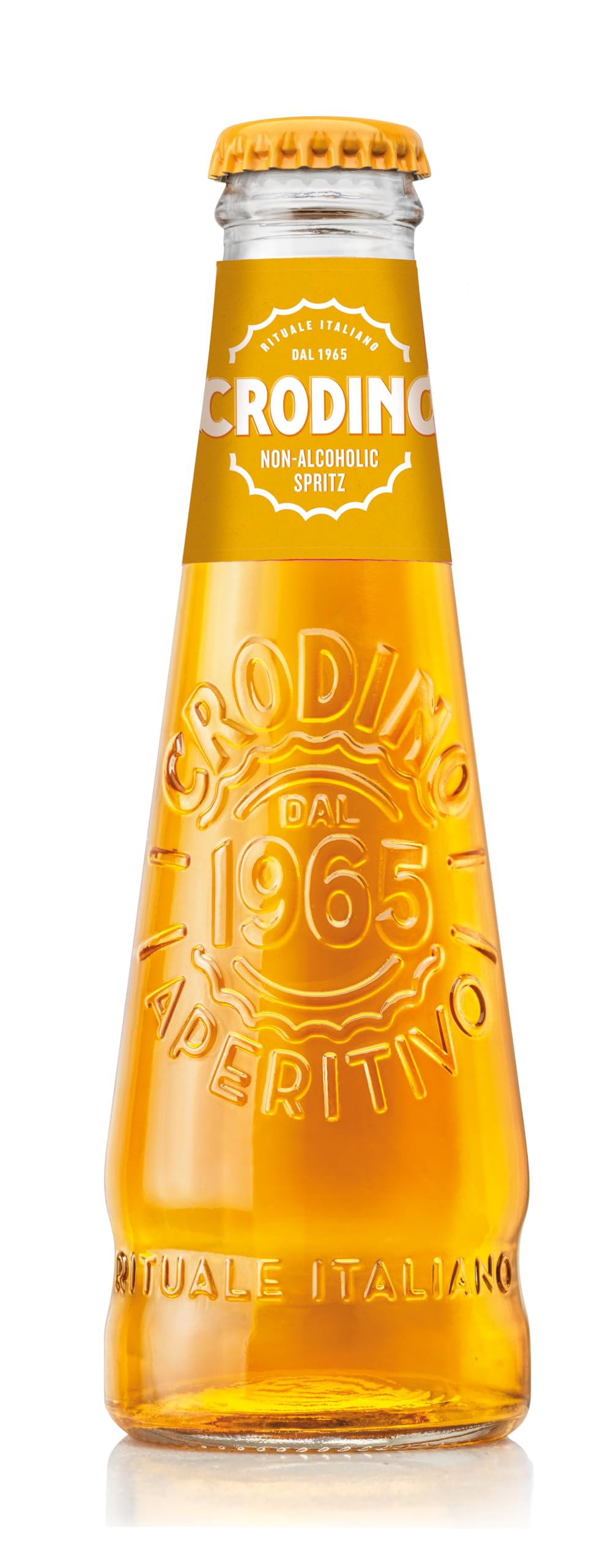 Crodino Spritz 0.0% Non-Alcoholic Aperitivo - 4 x 175ml Glass Bottles | Italian Orange Flavour