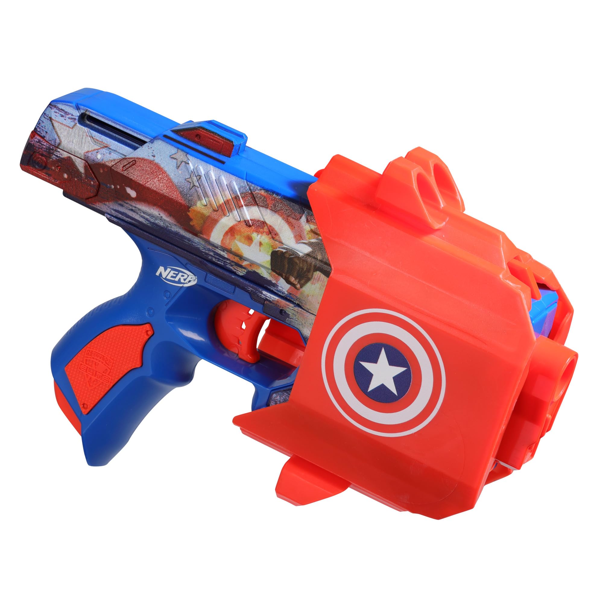 Nerf Marvel Captain America Dart Blaster - Includes Holster & 10 Elite Darts | Ages 8+ 3