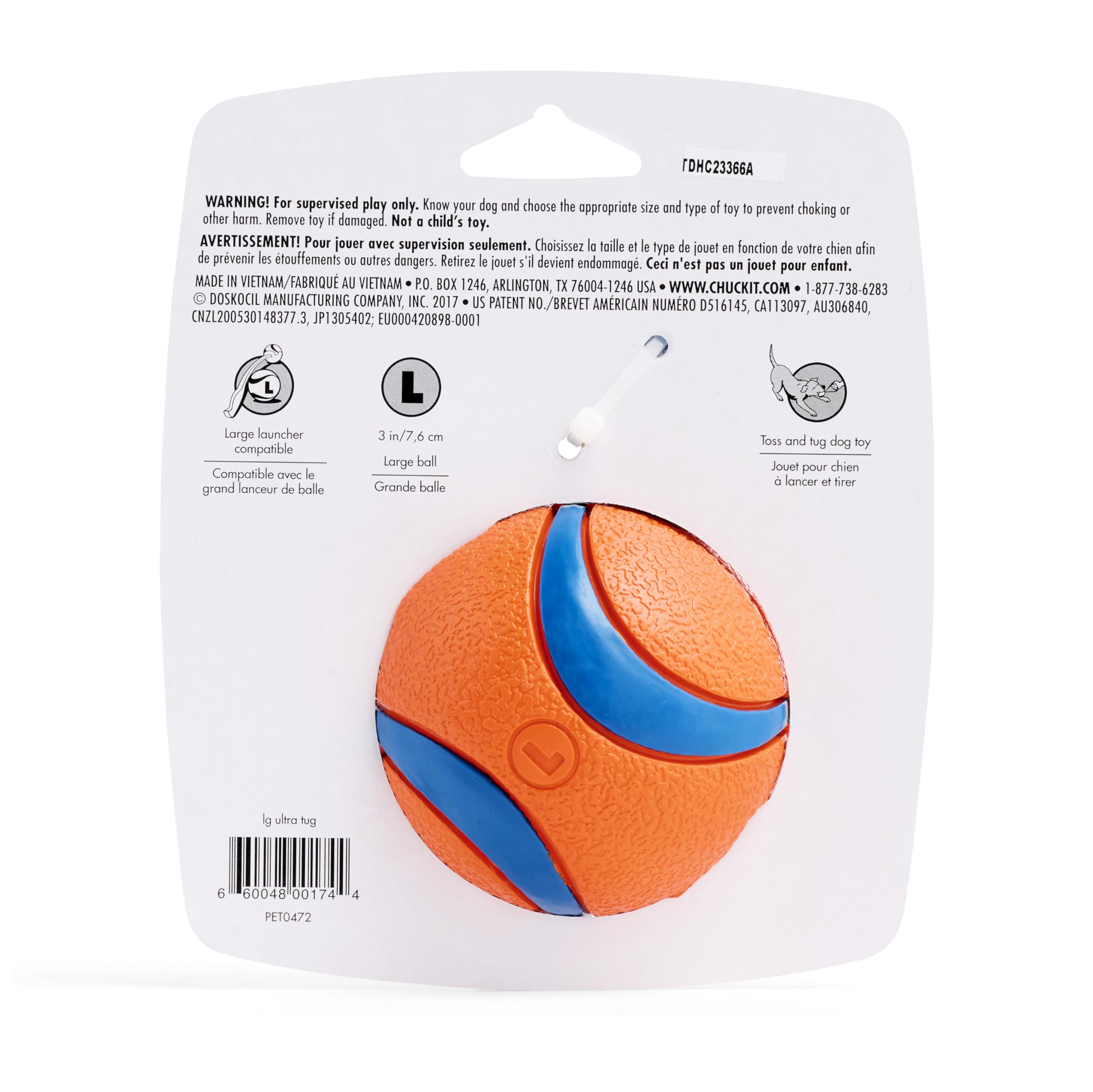 Chuckit! Ultra Tug Dog Toy - Large, Natural Rubber, Water Resistant 6
