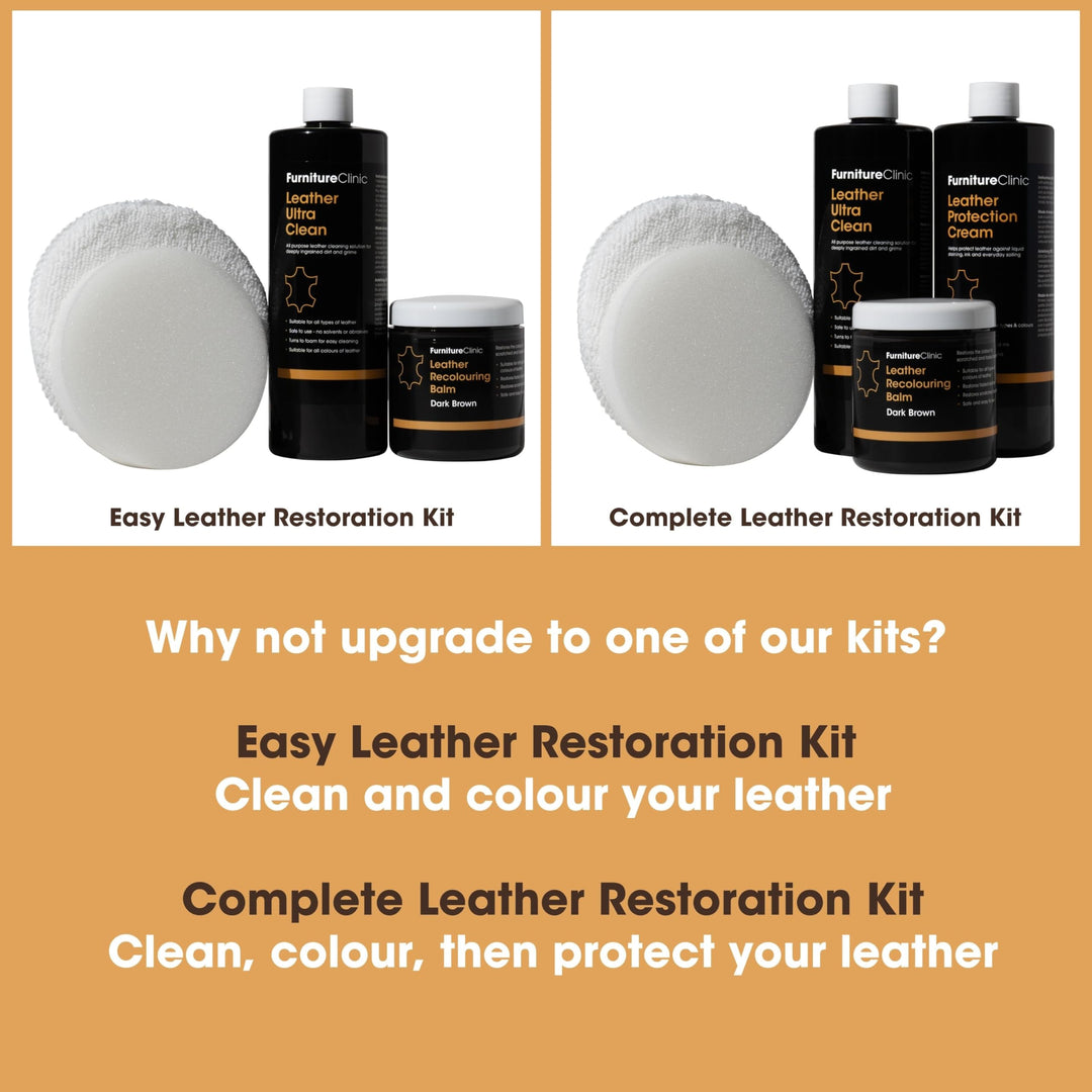 Furniture Clinic Leather Recolouring Balm - Bordeaux Shade for Faded & Scratched Sofas, Car Seats, Shoes, Clothing