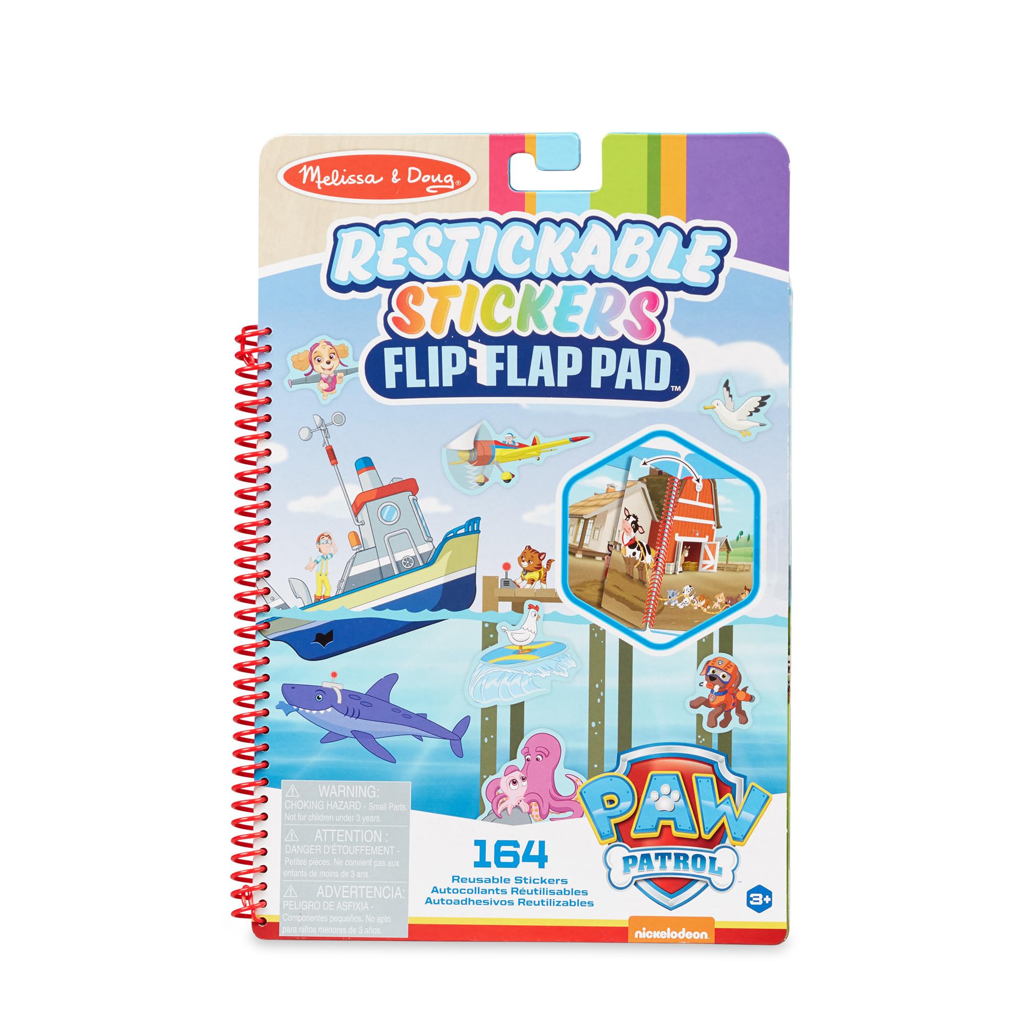 Melissa & Doug PAW Patrol Reusable Stickers Adventure Bay Activity Pad | 164 Stickers 1
