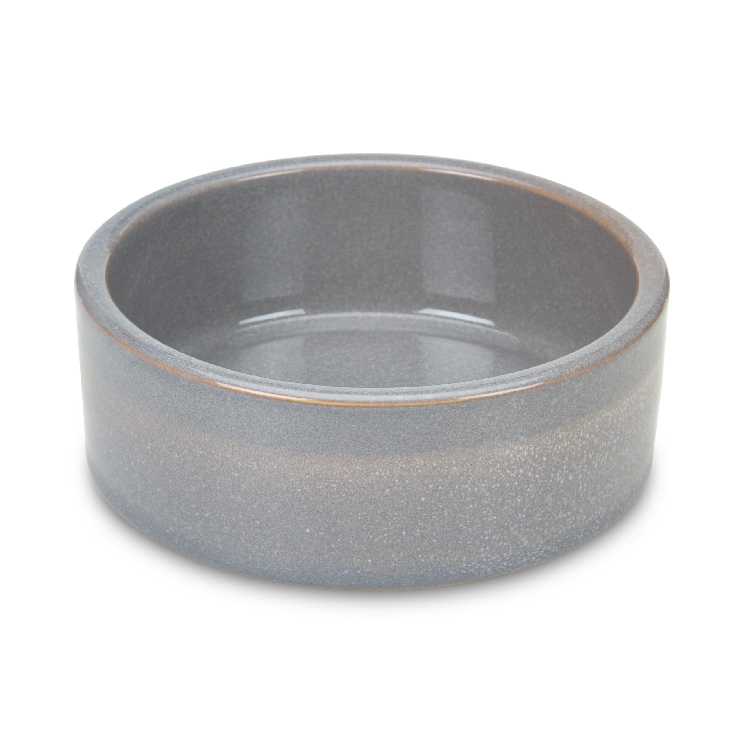 Petface Ceramic Two-Tone Reactive Glaze Pet Bowl - 15 cm Diameter | Heavy & Durable for Dogs