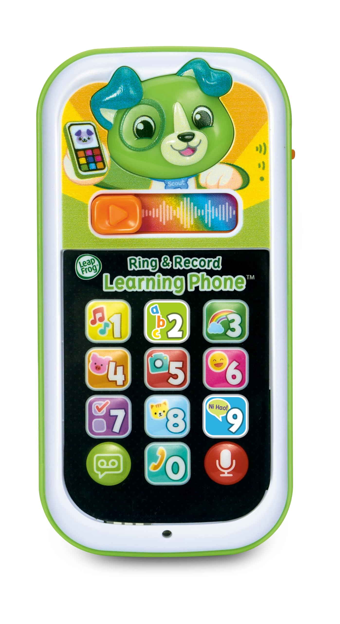 LeapFrog Scout's Ring & Record Learning Phone - Interactive Educational Toy for Toddlers 6m+ 1