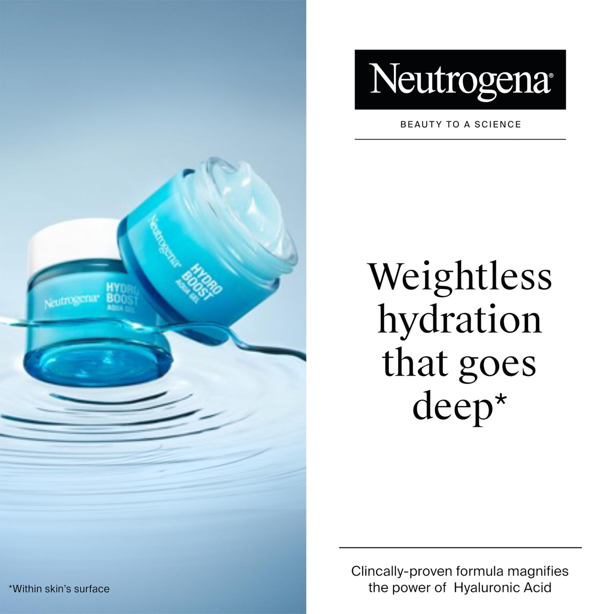 Neutrogena Hydro Boost Water Gel Moisturiser - Hyaluronic Acid, Trehalose | 50 ml