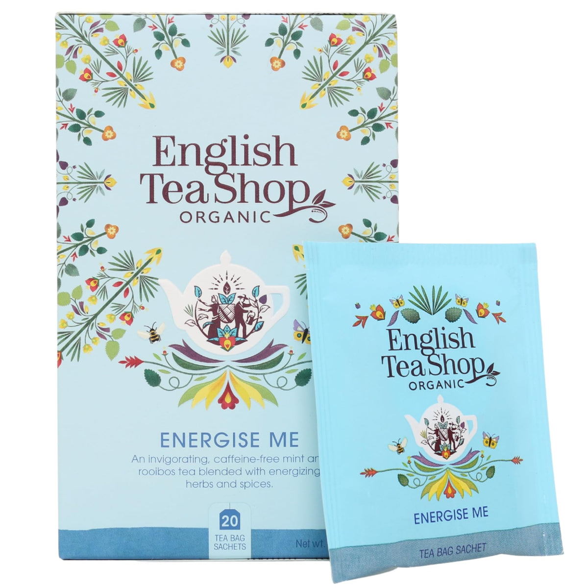 English Tea Shop Organic Fairtrade Energise Me Herbal Tea - 30 g, 20 Teabags