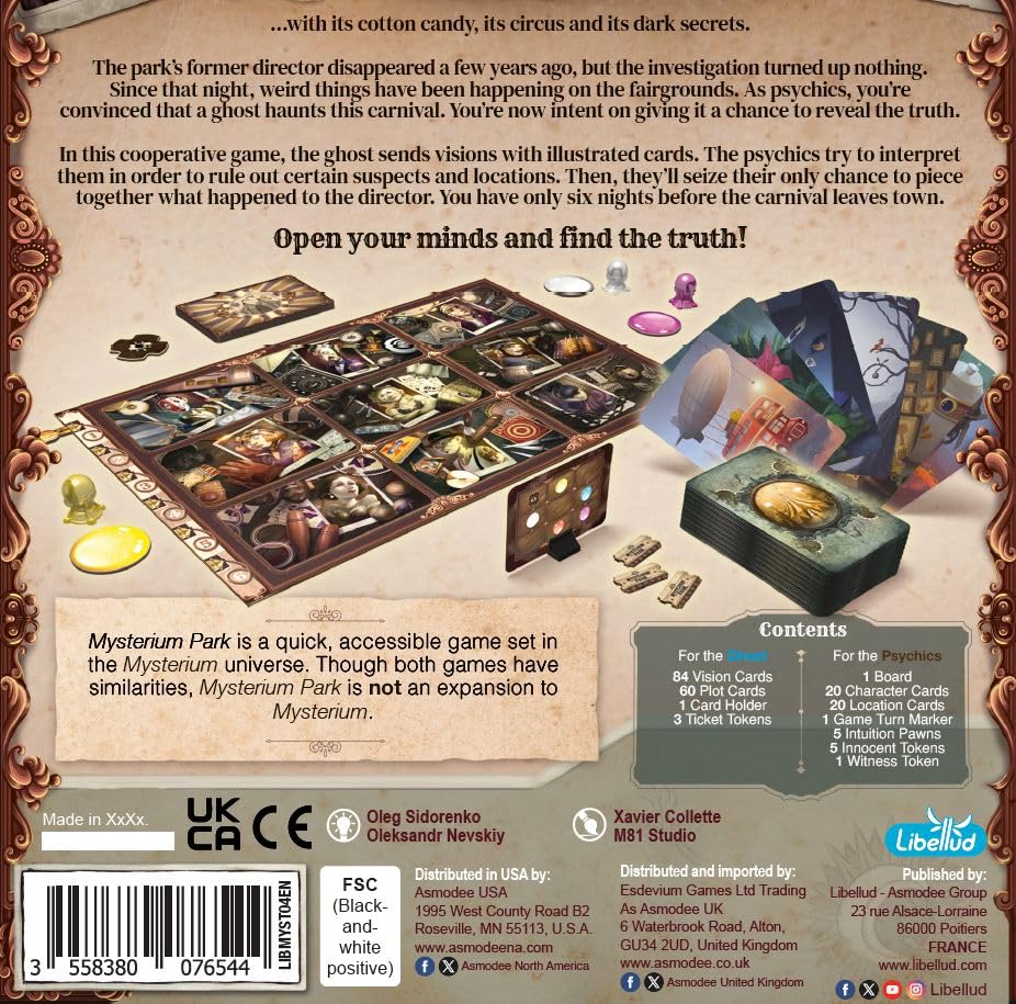 Libellud Mysterium Park Board Game