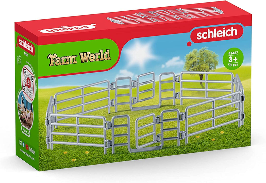 Schleich 42487 Farm World Corral Fence - Educational Playset for Ages 3+