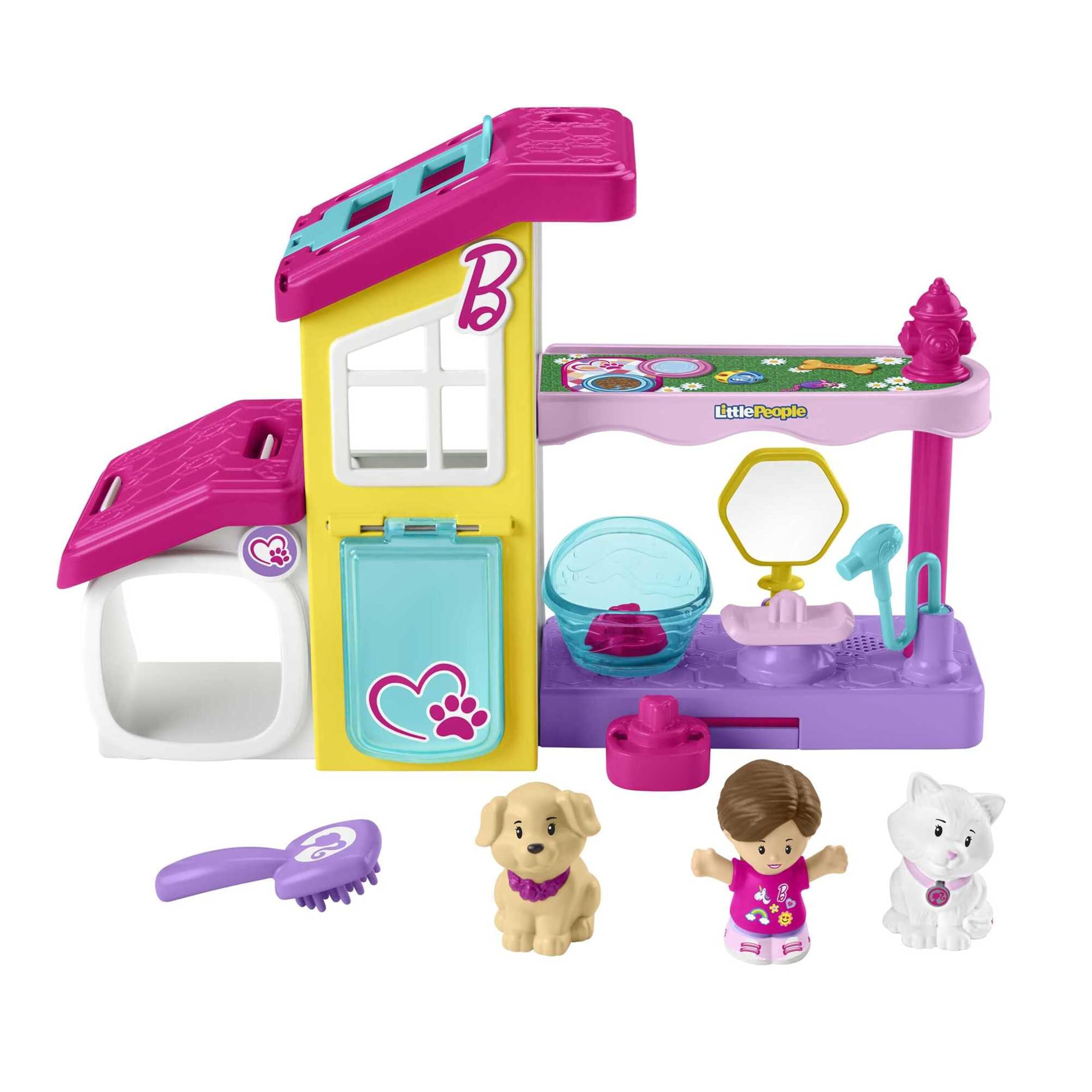 Little People Barbie Playset for Toddlers - 2-Floor Pet Spa with Music & Sounds 8