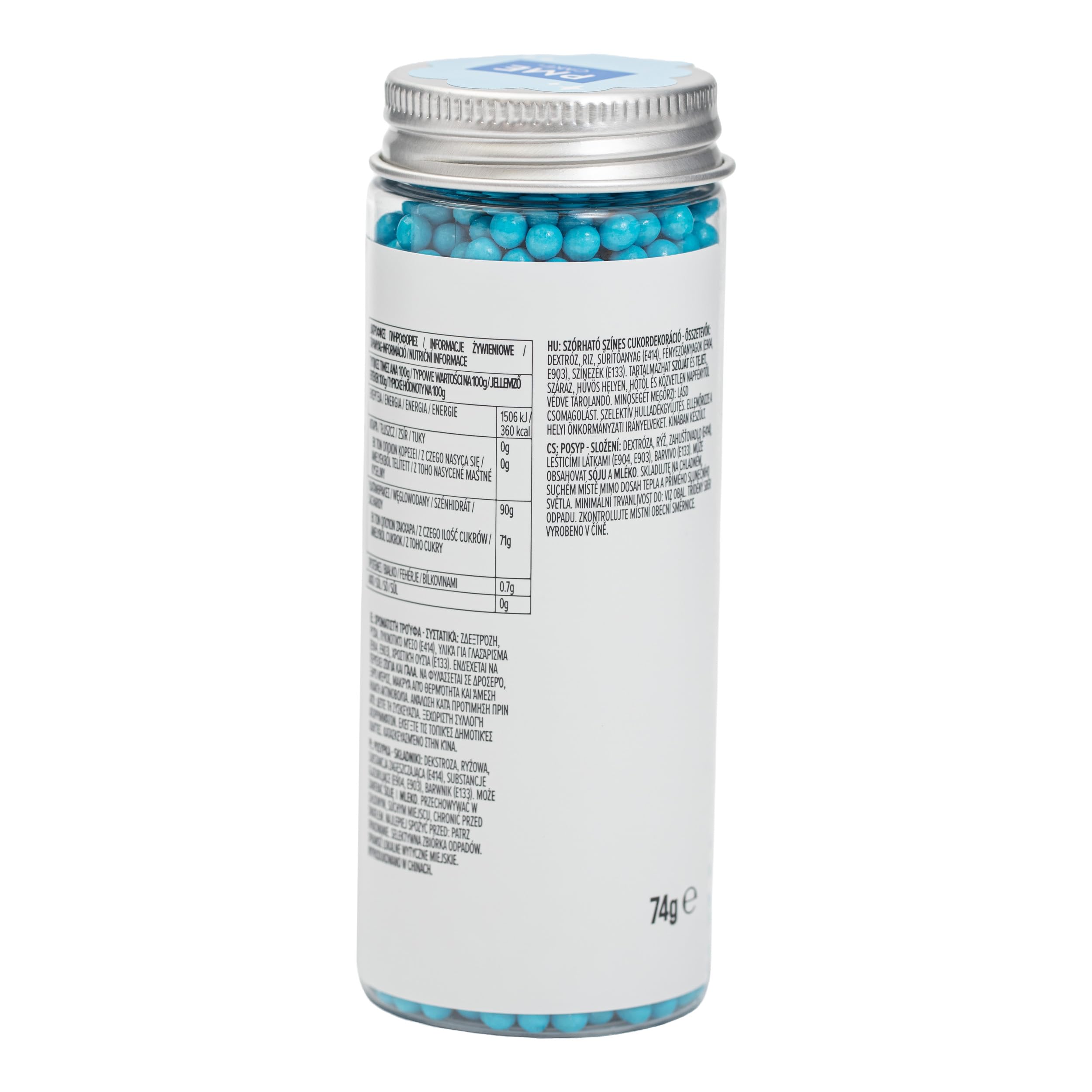 PME Cake Pearl Sprinkles - Baby Blue 4mm Edible Sugar Pearls | 74g