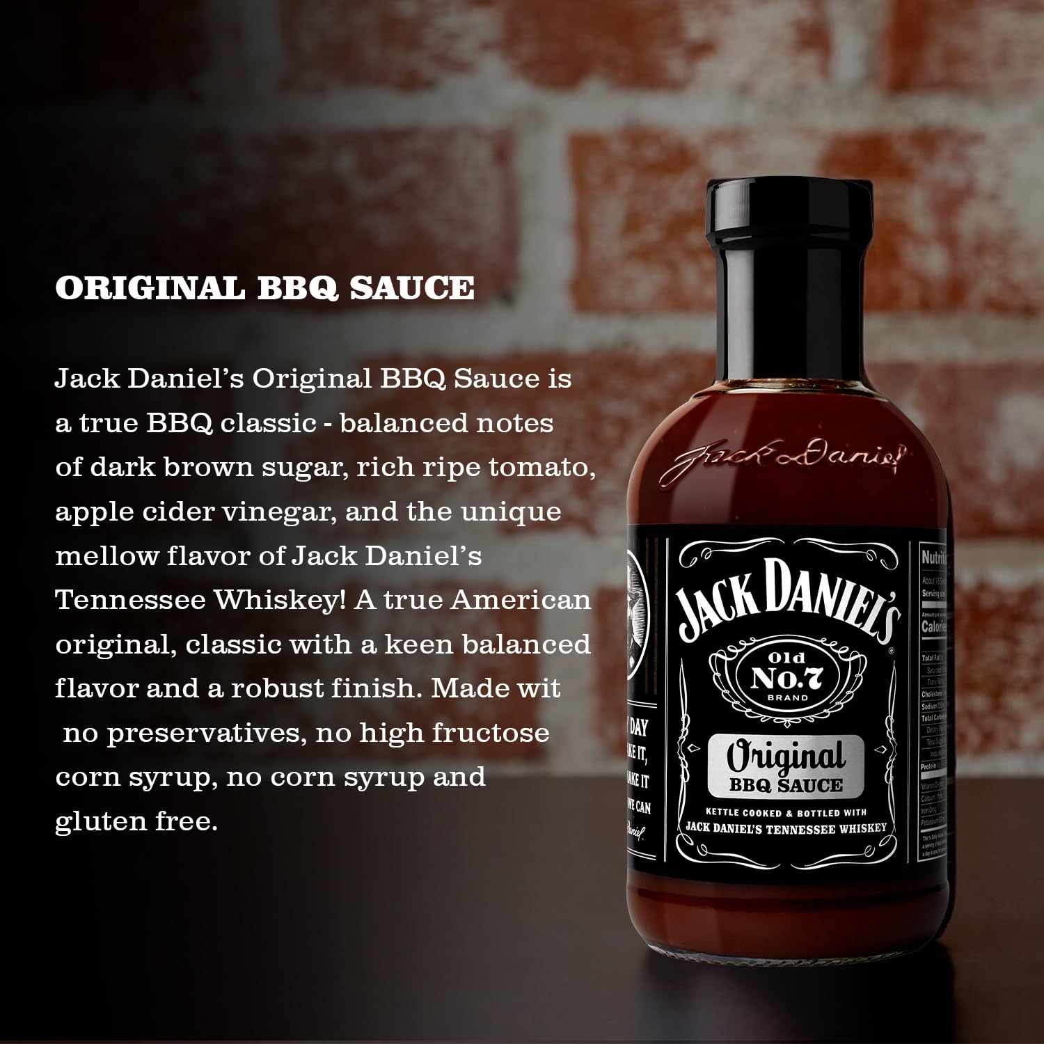 Jack Daniel's Original BBQ Sauce - Gluten Free Marinade for Ribs & Burgers | 280g Bottle 3