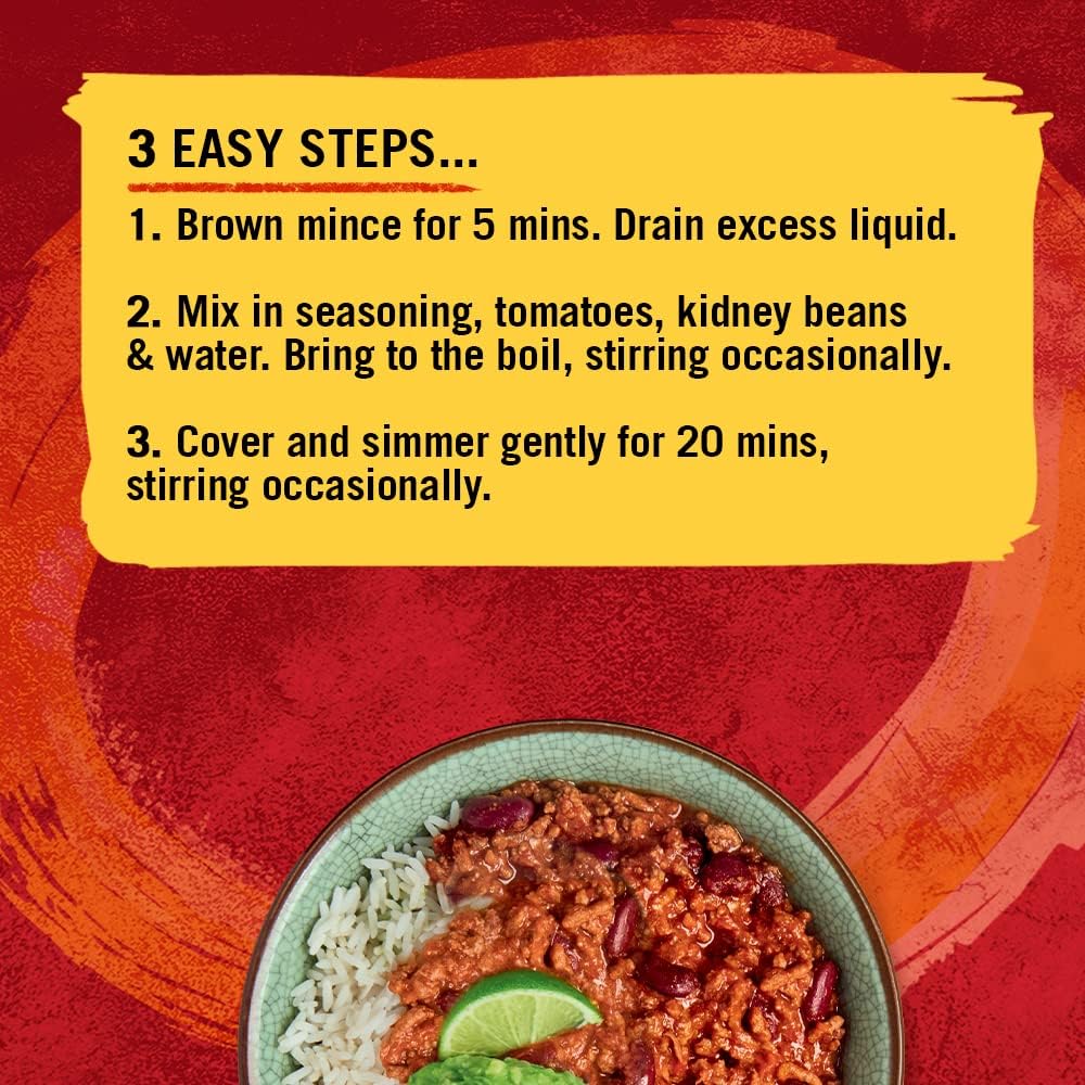 Schwartz - Chilli Con Carne Mix 41g Pack of 12 | Hot & Spicy Mexican Seasoning 3