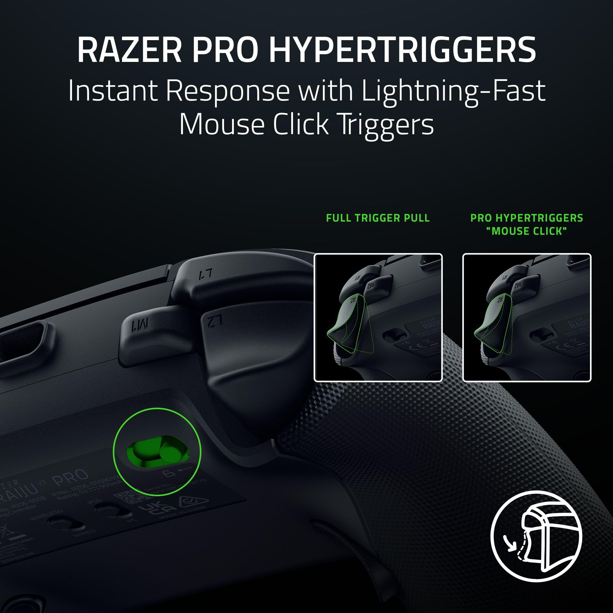 Razer Raiju V3 Pro - Wireless Esports Controller for PlayStation 5 & PC 5