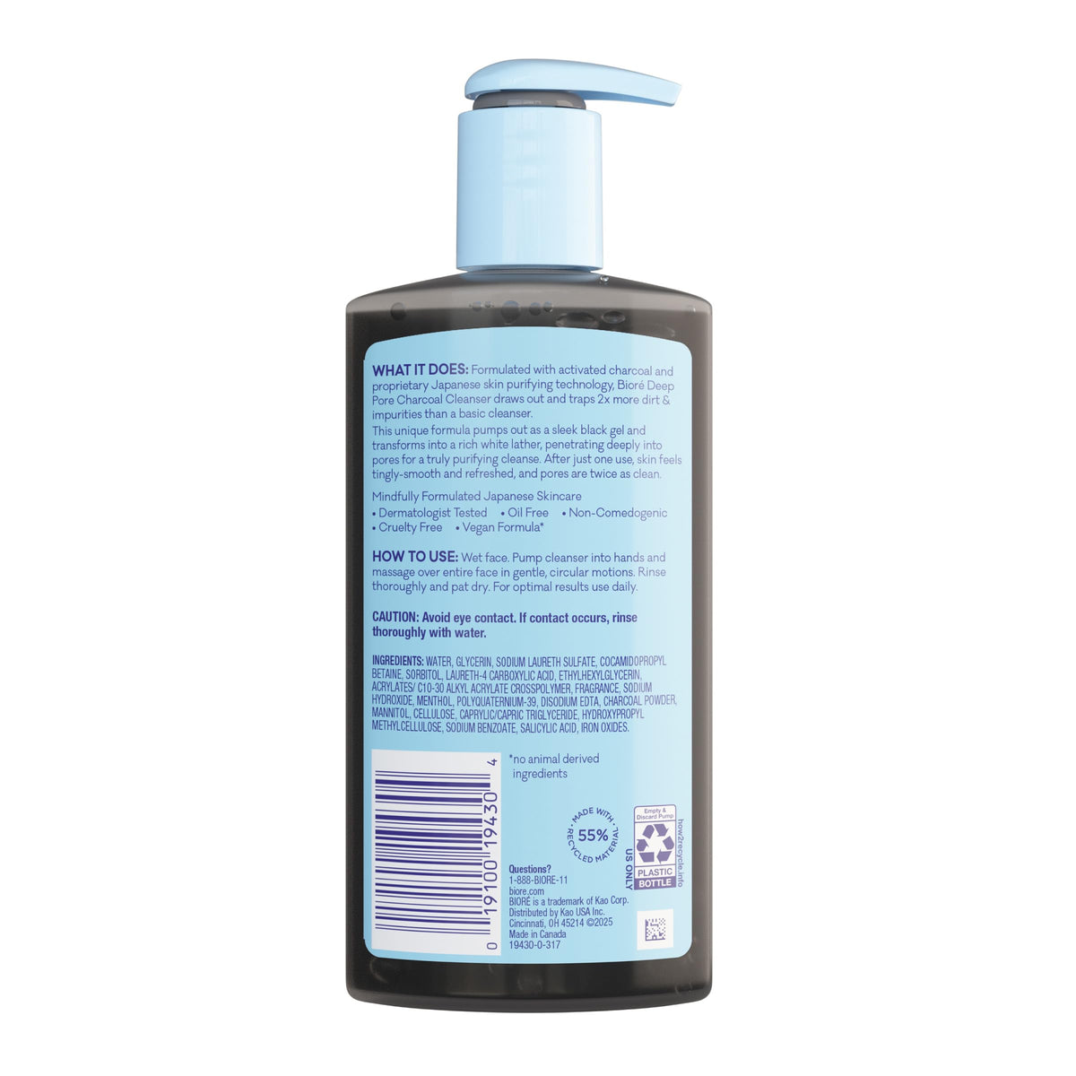 Bioré Deep Pore Charcoal Cleanser - Purifies Pores, Removes Excess Oil | 200 ml 10