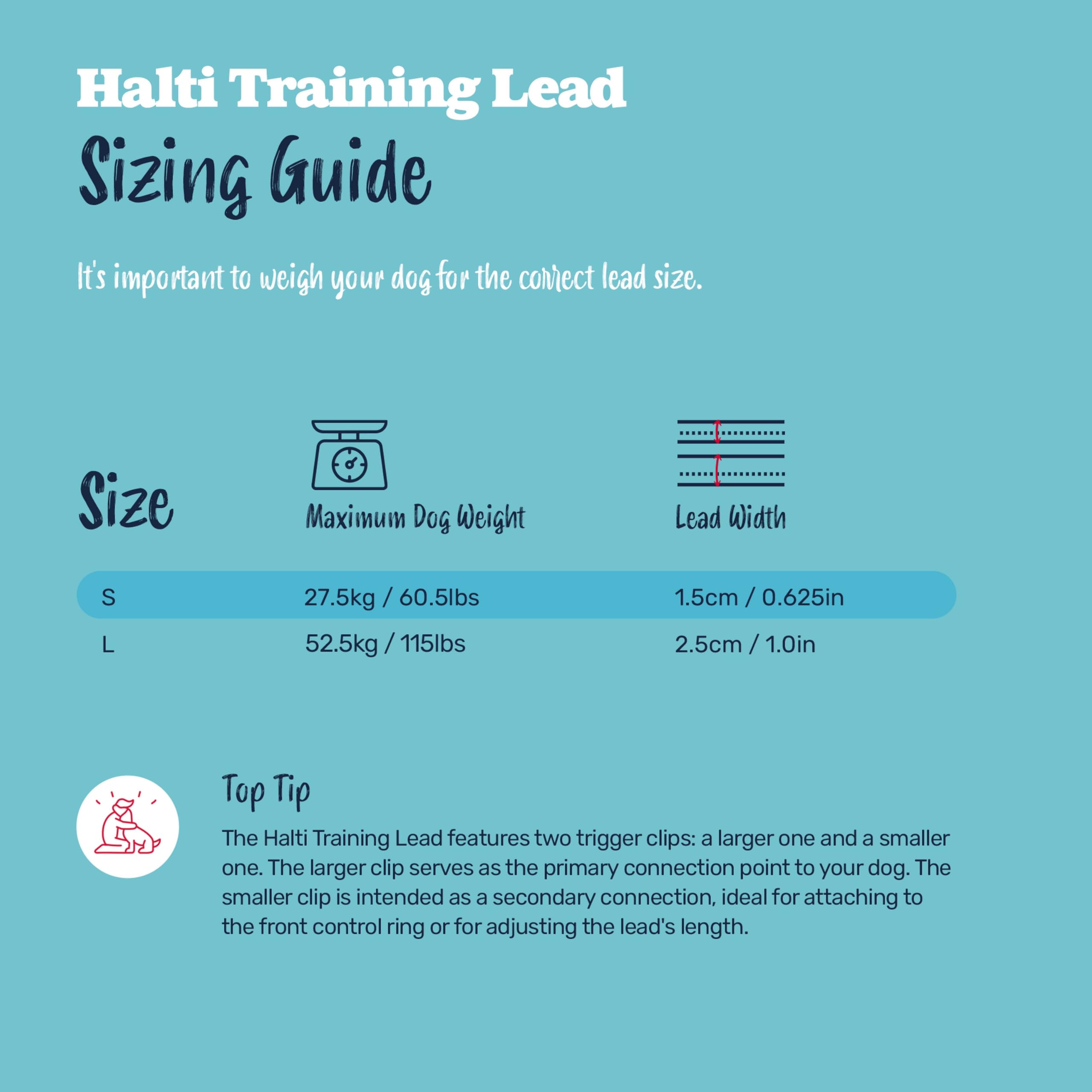 Halti Training Lead - Professional No-Pull Double-Ended Dog Lead | Size Small, Cobalt Blue 5