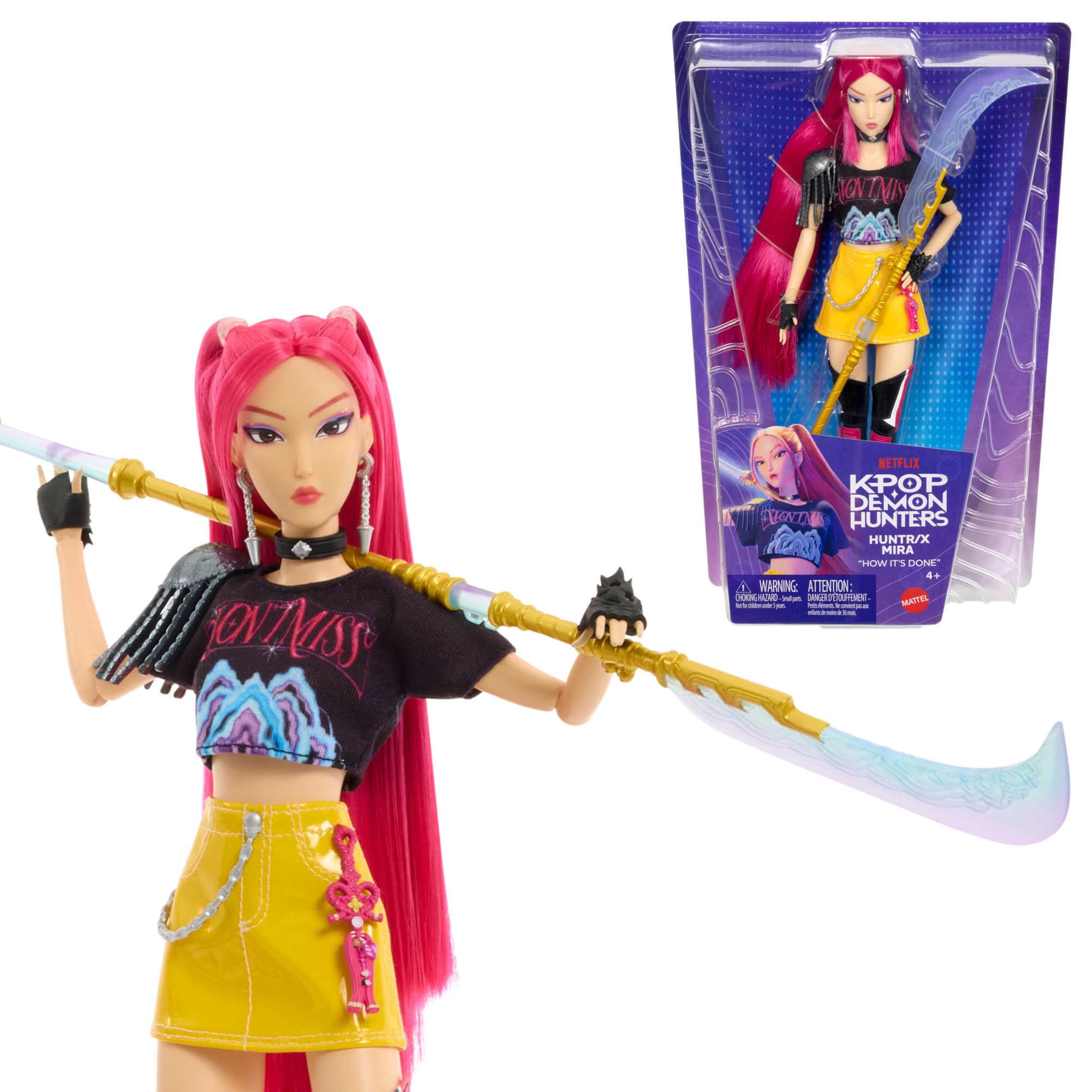 Mattel KPop Demon Hunters HUNTR/X Mira Fashion Doll | 11 Points of Articulation | Ages 4Y+ 1