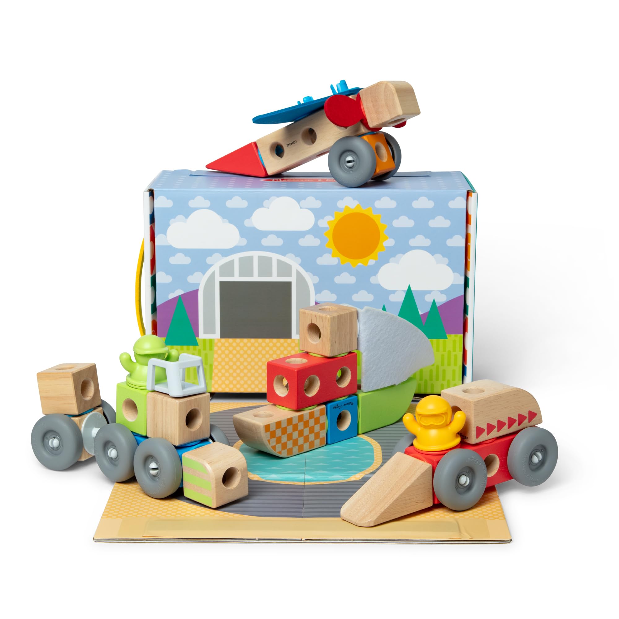 Melissa & Doug Blockables Vehicles Snap And Play Set | 54 Connectable Pieces | Ages 2+ 1