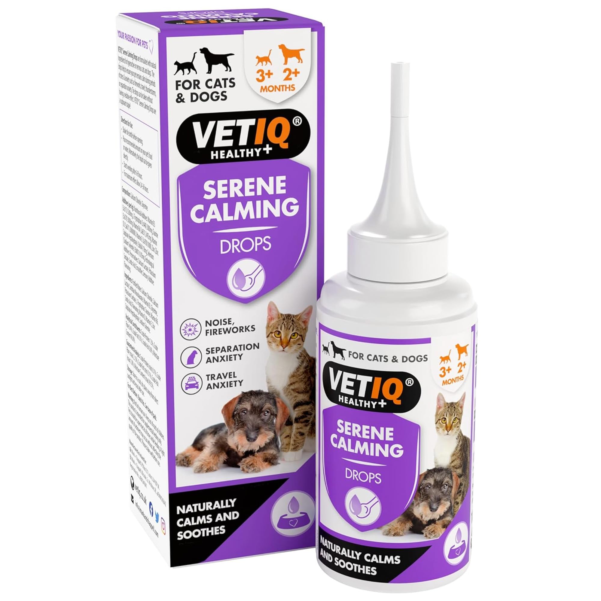 VETIQ Serene-UM Calming Drops - Calming Support for Small Dogs & Cats | 100ml 1