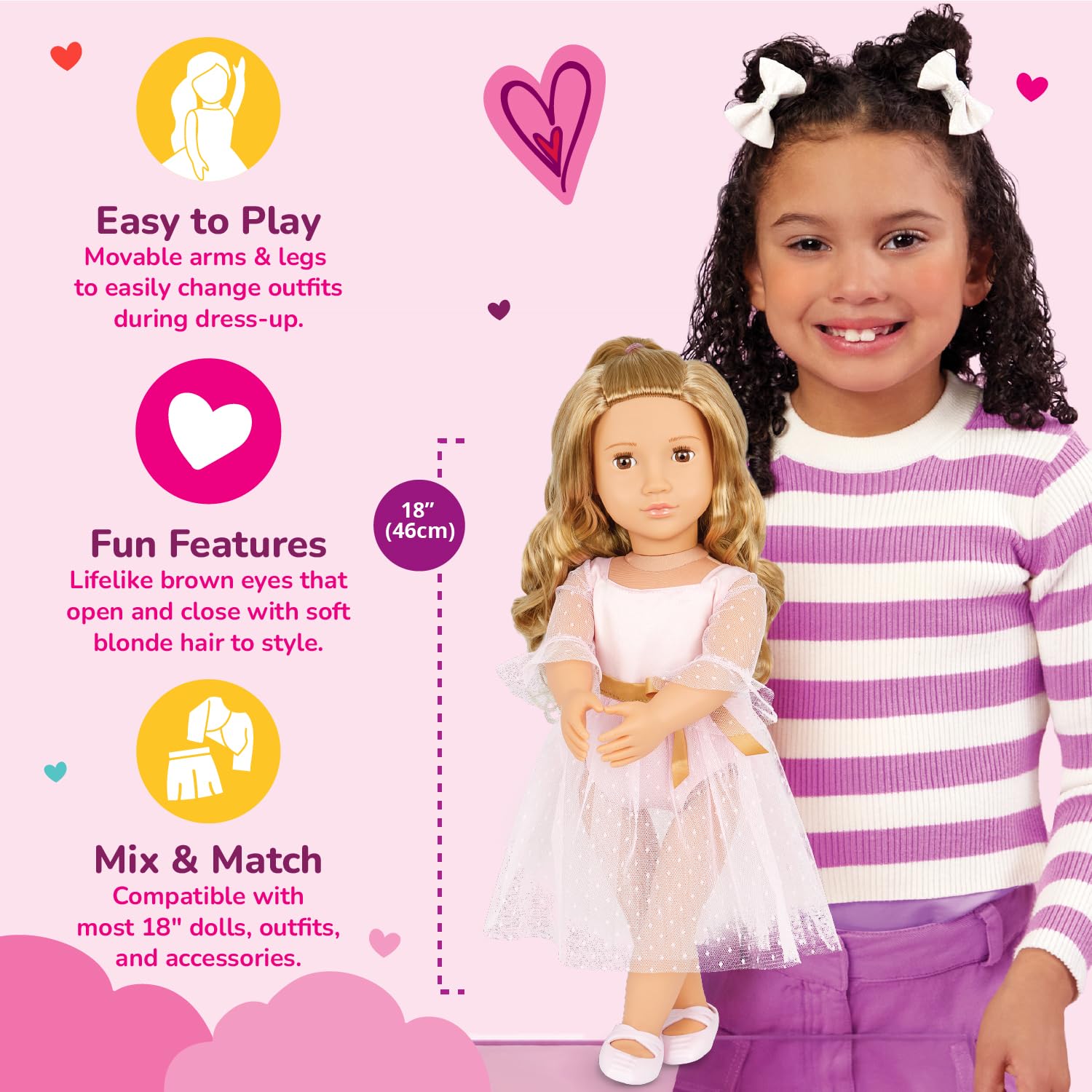 Our Generation Natasha 18-Inch Ballerina Doll with Nutcracker Accessory 5