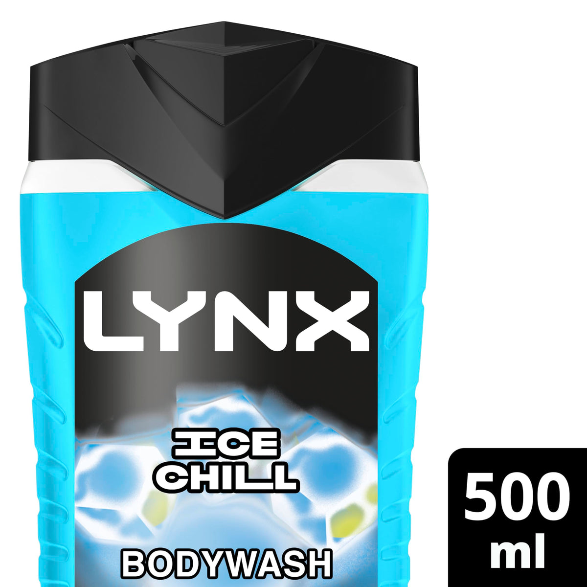 Lynx Men Ice Chill 3-in-1 Shower Gel - 12hr Refreshing Fragrance, Cooling Mint & Lemon Scent, 500ml