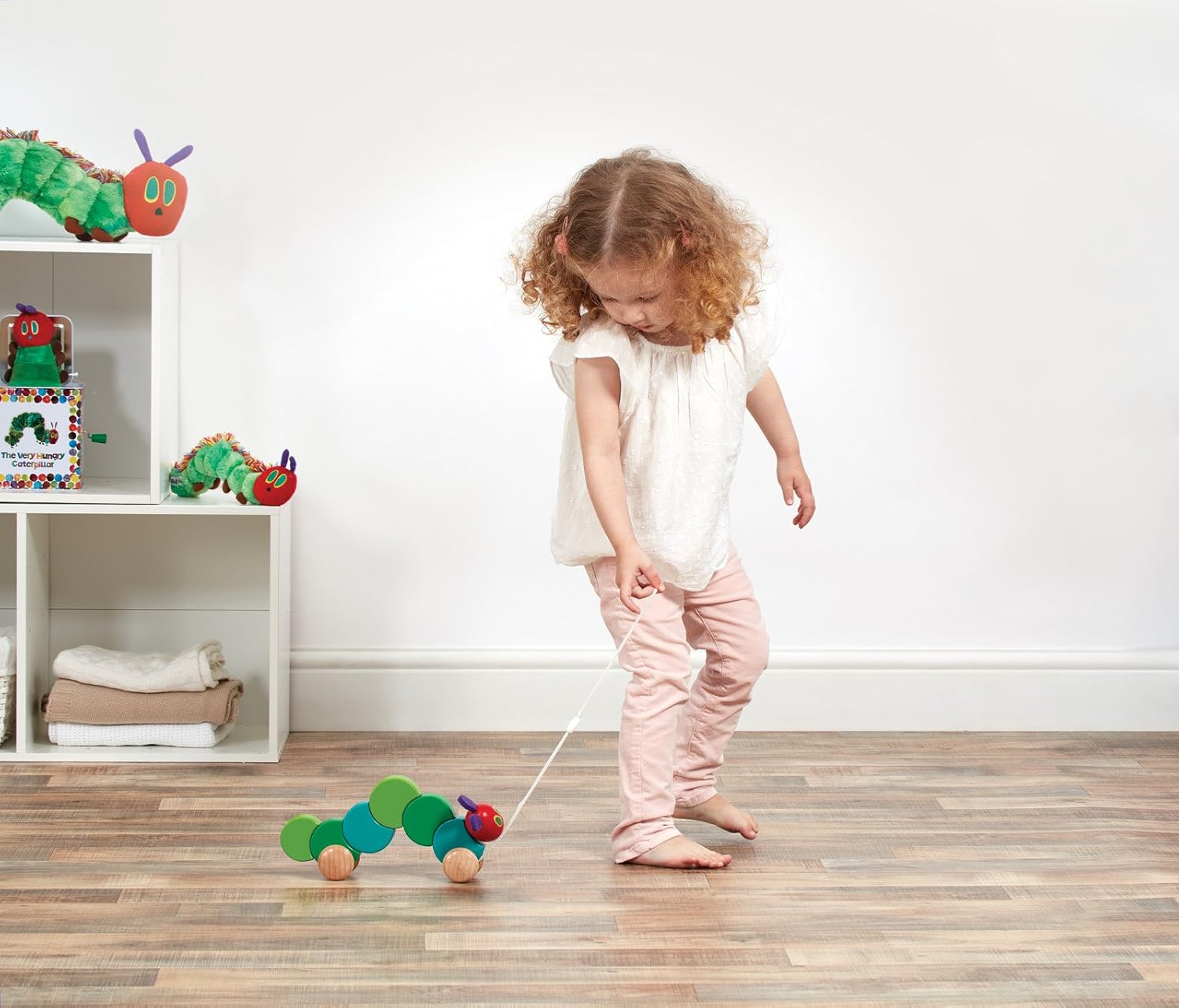 Very Hungry Caterpillar HC0930 Wooden Pull Along Toy - Encourages First Steps 2