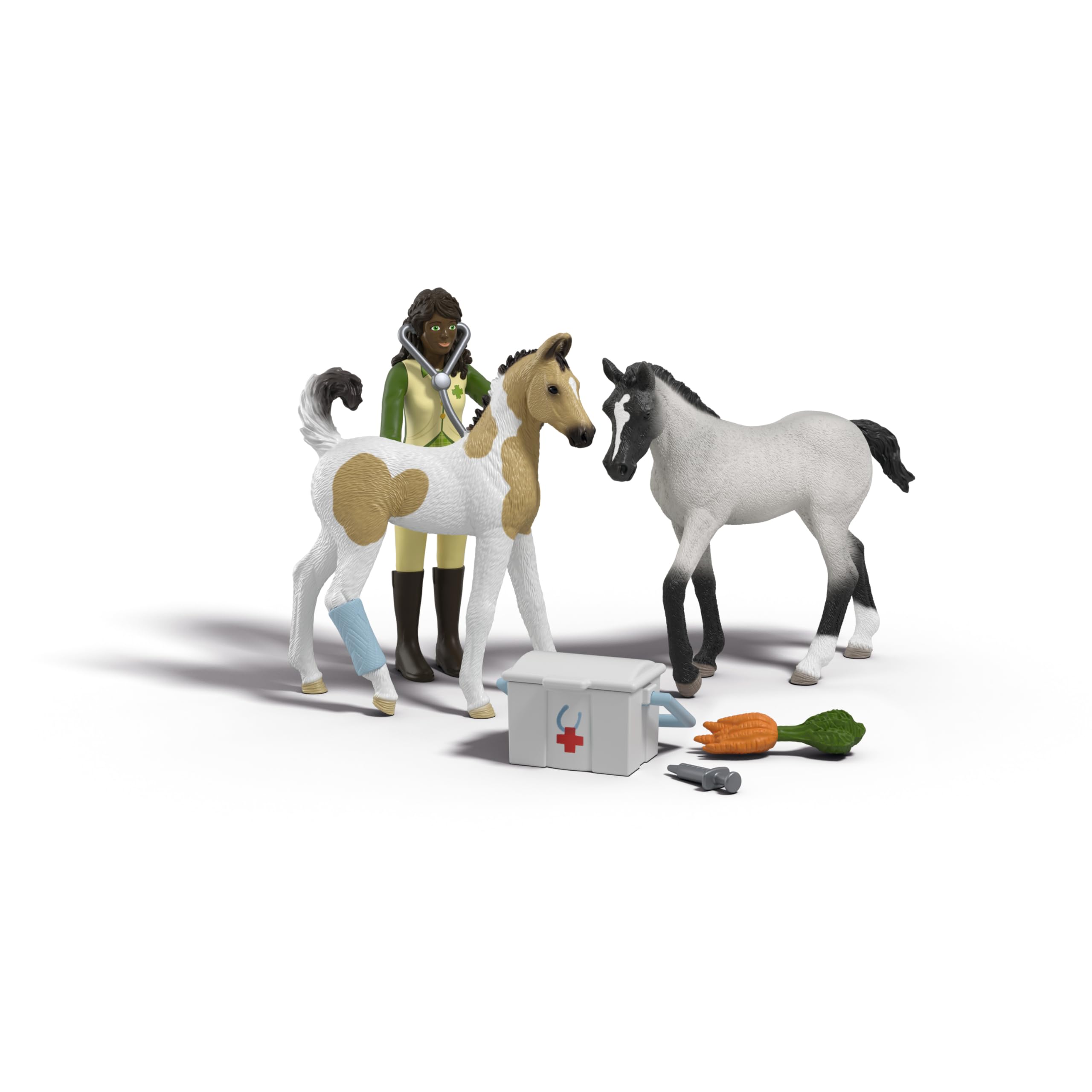 SCHLEICH Horse Club 7 PC Horse Vet First Aid Kit Playset with 2 Foal Figures 3