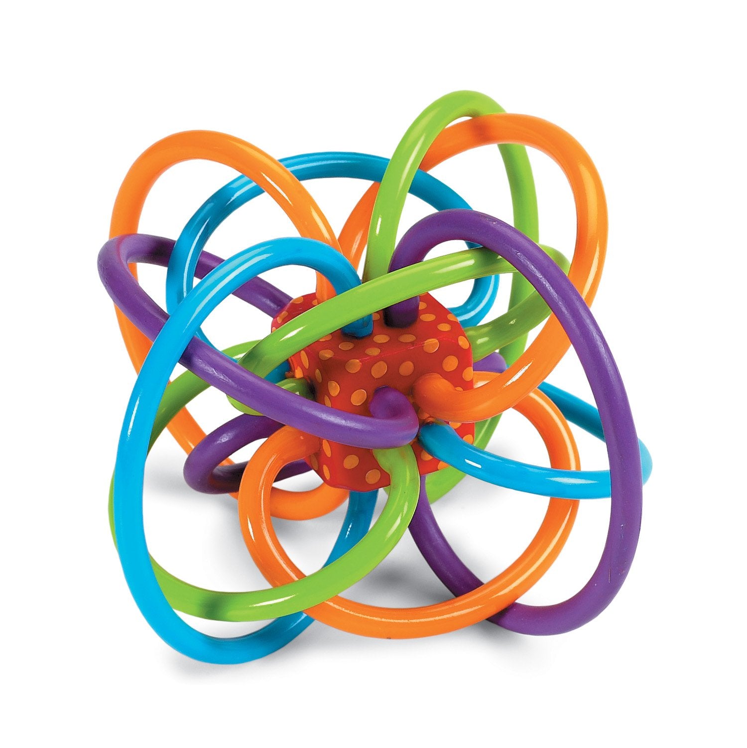 Manhattan Toy Winkel Rattle and Sensory Teether Toy - BPA-Free Tubes | Quiet Rattle | Newborn+