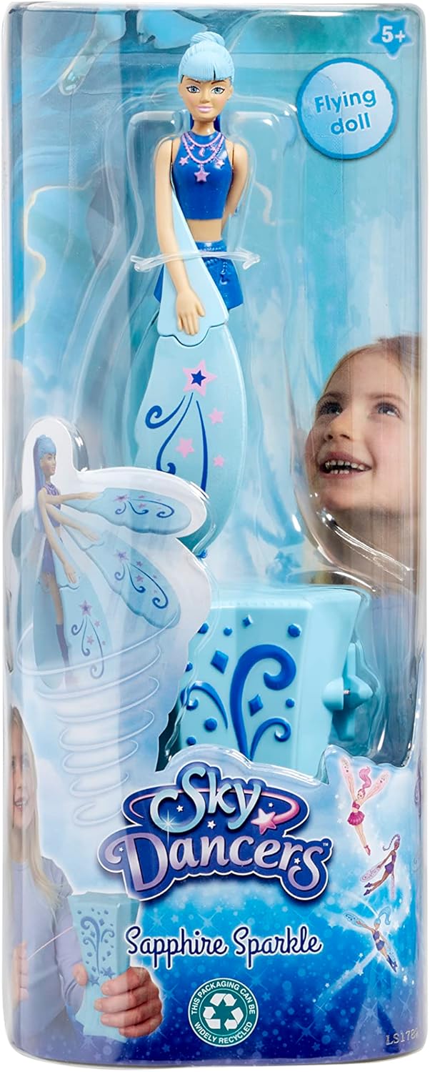 Sky Dancers: Sapphire Sparkle - Pull String Flying Doll for Kids 5+