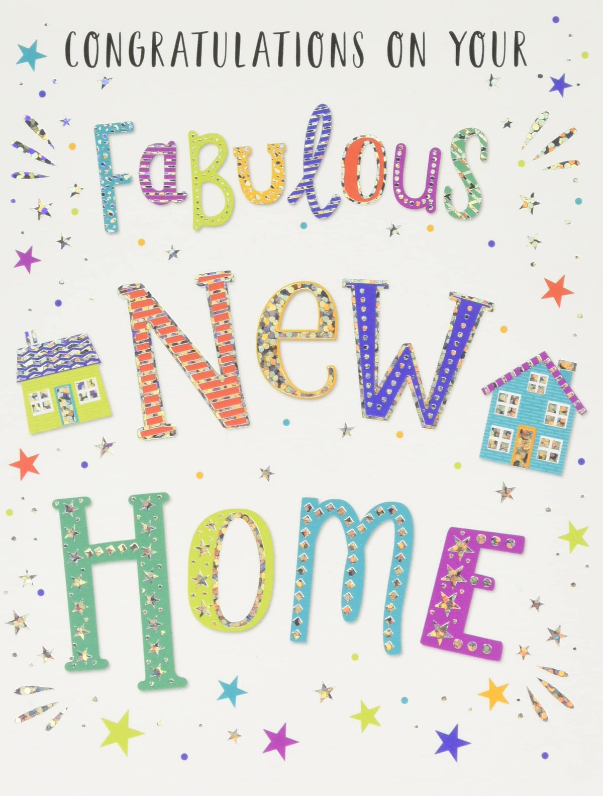 Piccadilly Greetings New Home Card - 8 x 6 inches | Congratulations | Made in UK