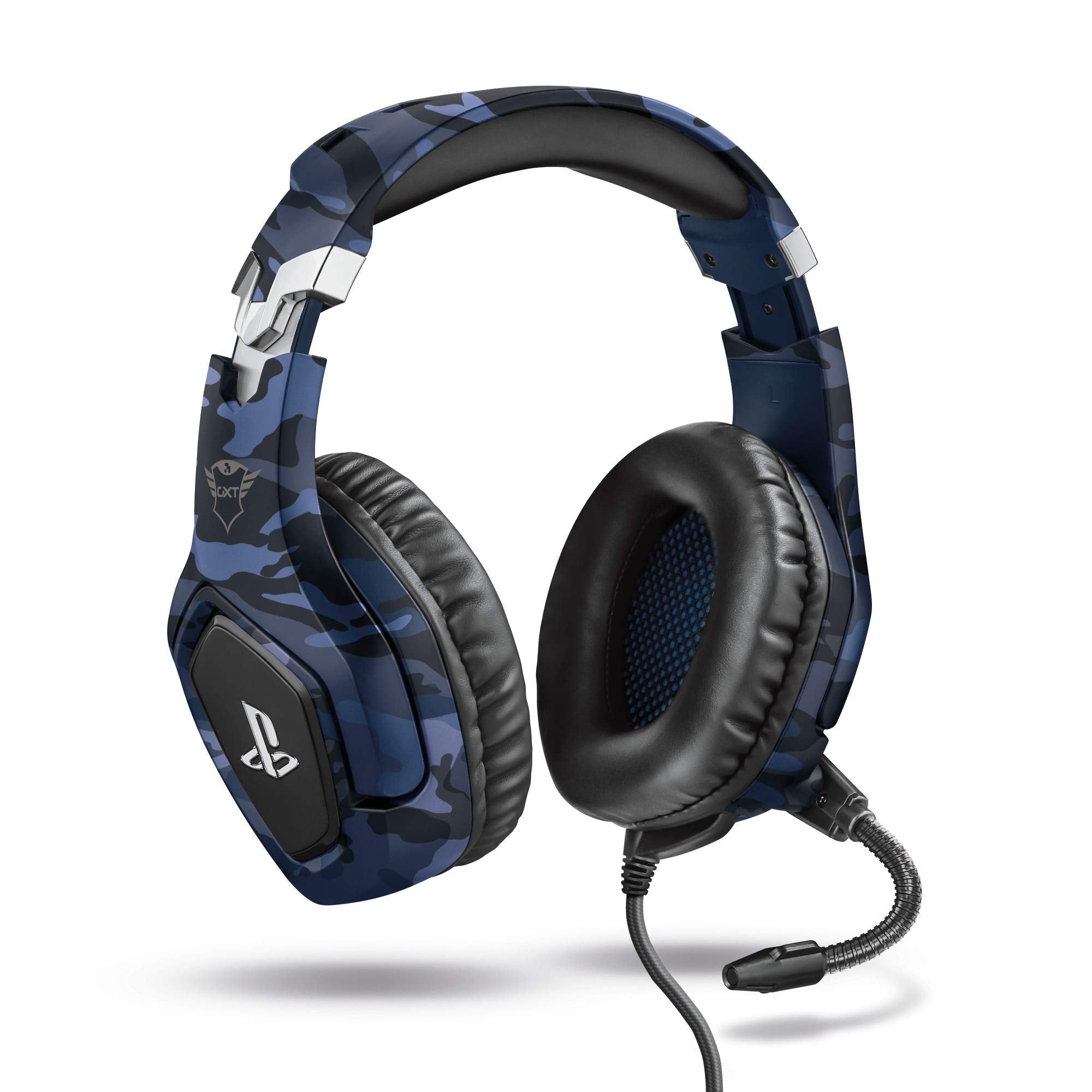 GXTrust GXT 488 Forze-B Gaming Headset - Officially Licensed for PS4/PS5 | 50mm Drivers | Blue 1