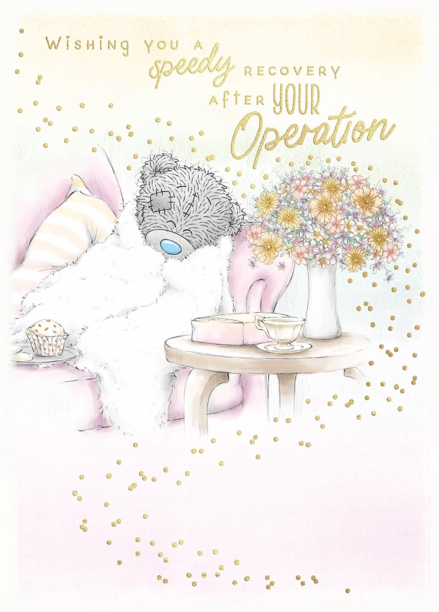 Me To You Tatty Teddy Get Well Card - Speedy Recovery After Operation | 5 x 7 in