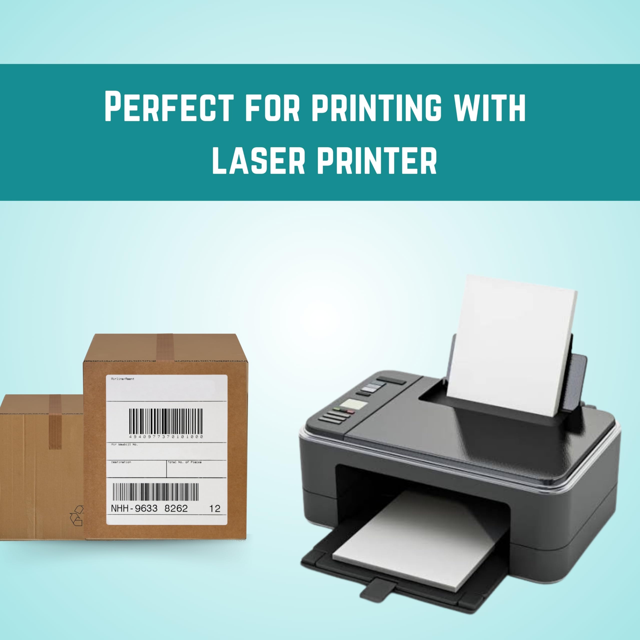 Double Dragon A4 Glossy White Printable Sticker Paper - 1 Label Per Sheet | 50 Sheets