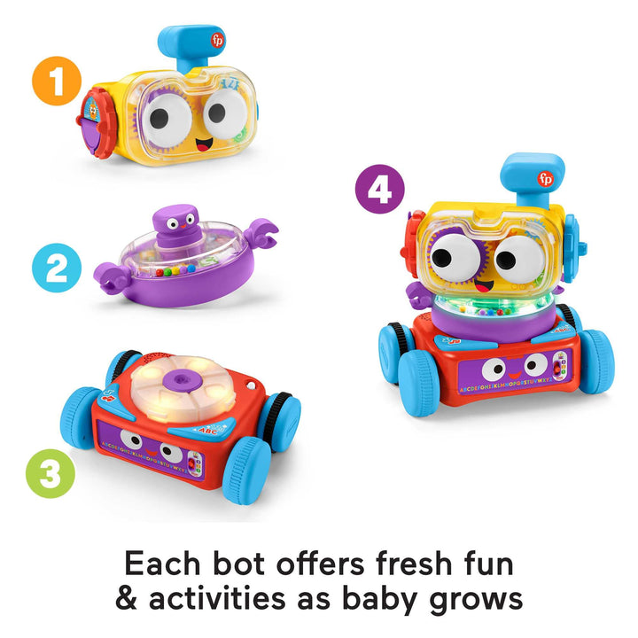 Fisher-Price 4-in-1 Ultimate Learning Bot - Educational Electronic Toy for Ages 6 Months+