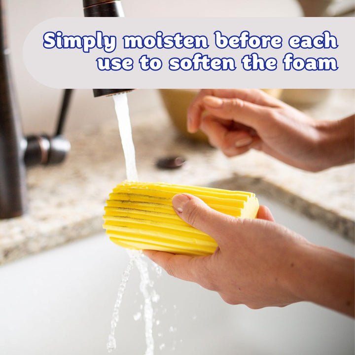 Scrub Daddy Damp Duster - Multipurpose Wet Dust Sponge for Blinds, Radiators & Skirting Boards, Blue