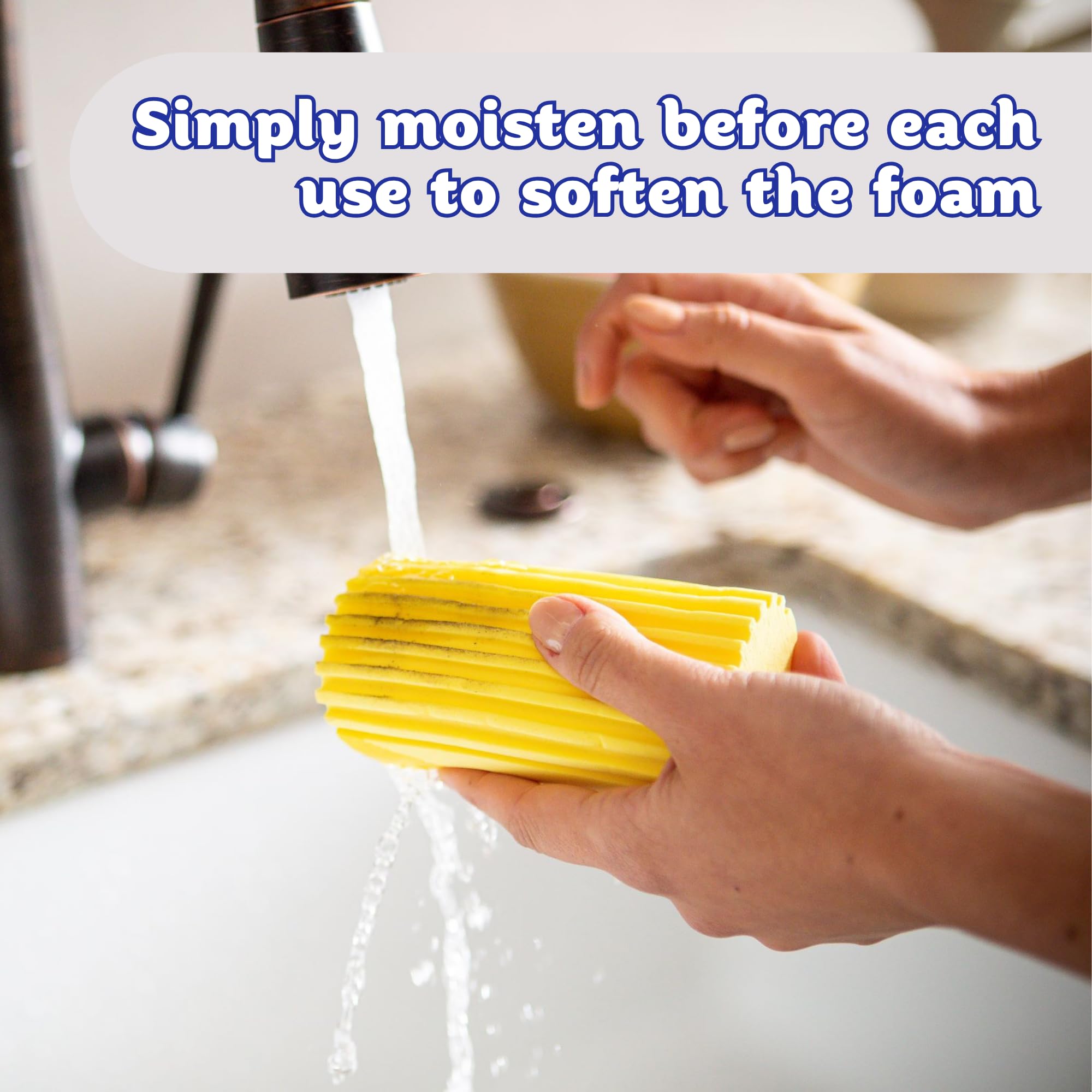 Scrub Daddy Damp Duster - Traps Dust & Debris | Pink PU Sponge | Reusable & Washable 6