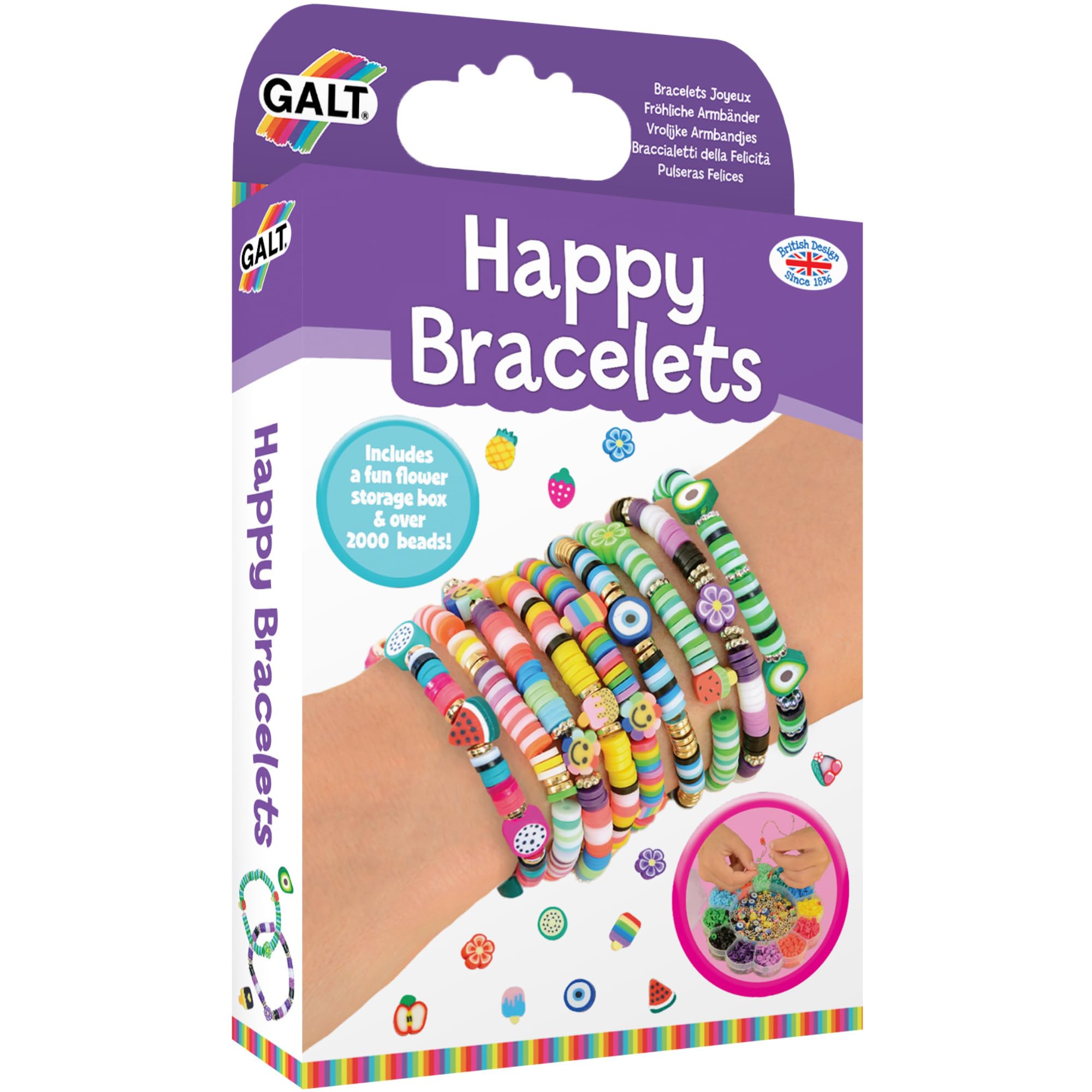 Galt Happy Bracelets Jewellery Making Kit - 2000+ Beads | Ages 6+ 1
