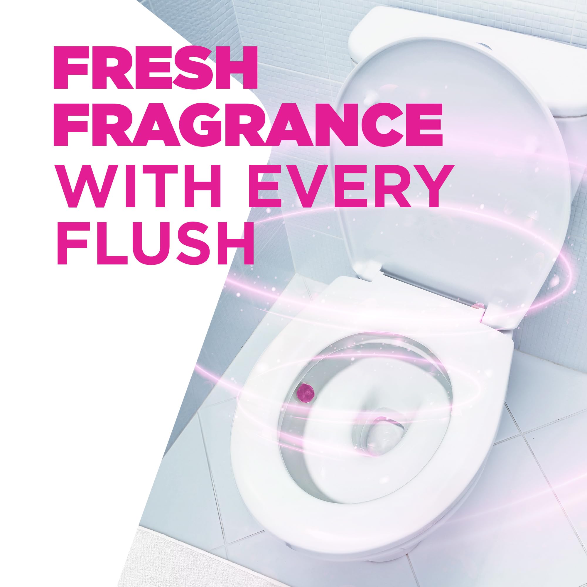 Harpic Hygienic Fresh Sticker Adhesive Toilet Block - Floral Scent, Pack of 4 Tablets 6