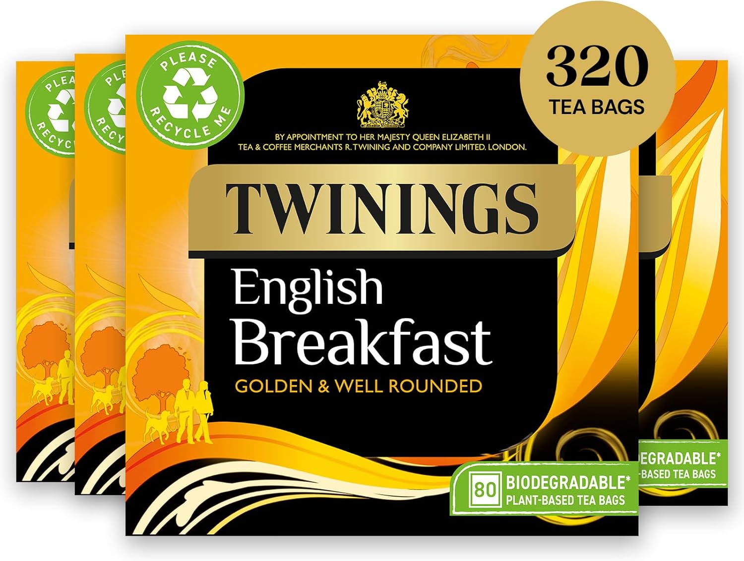 Twinings English Breakfast Tea | Golden, Well-Rounded & Full-Bodied Black Tea | 80 Tea Bags 1