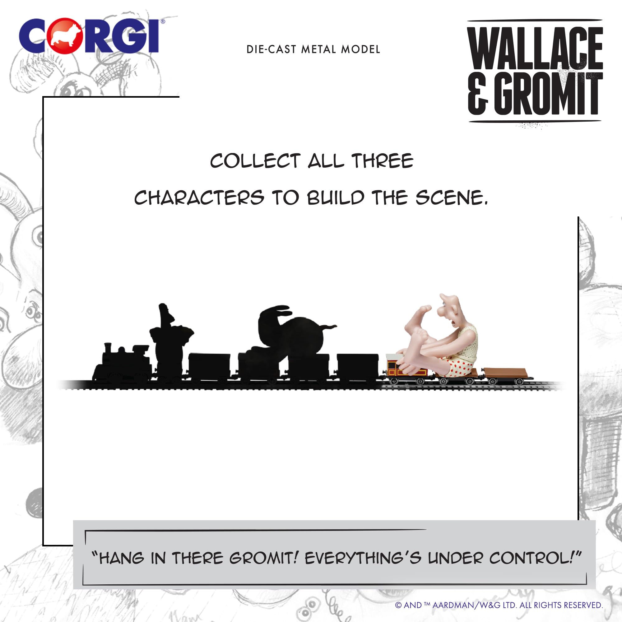 Corgi CC80604 Gromit Diecast Train Toy - Wallace & Gromit: The Wrong Trousers Playset 8