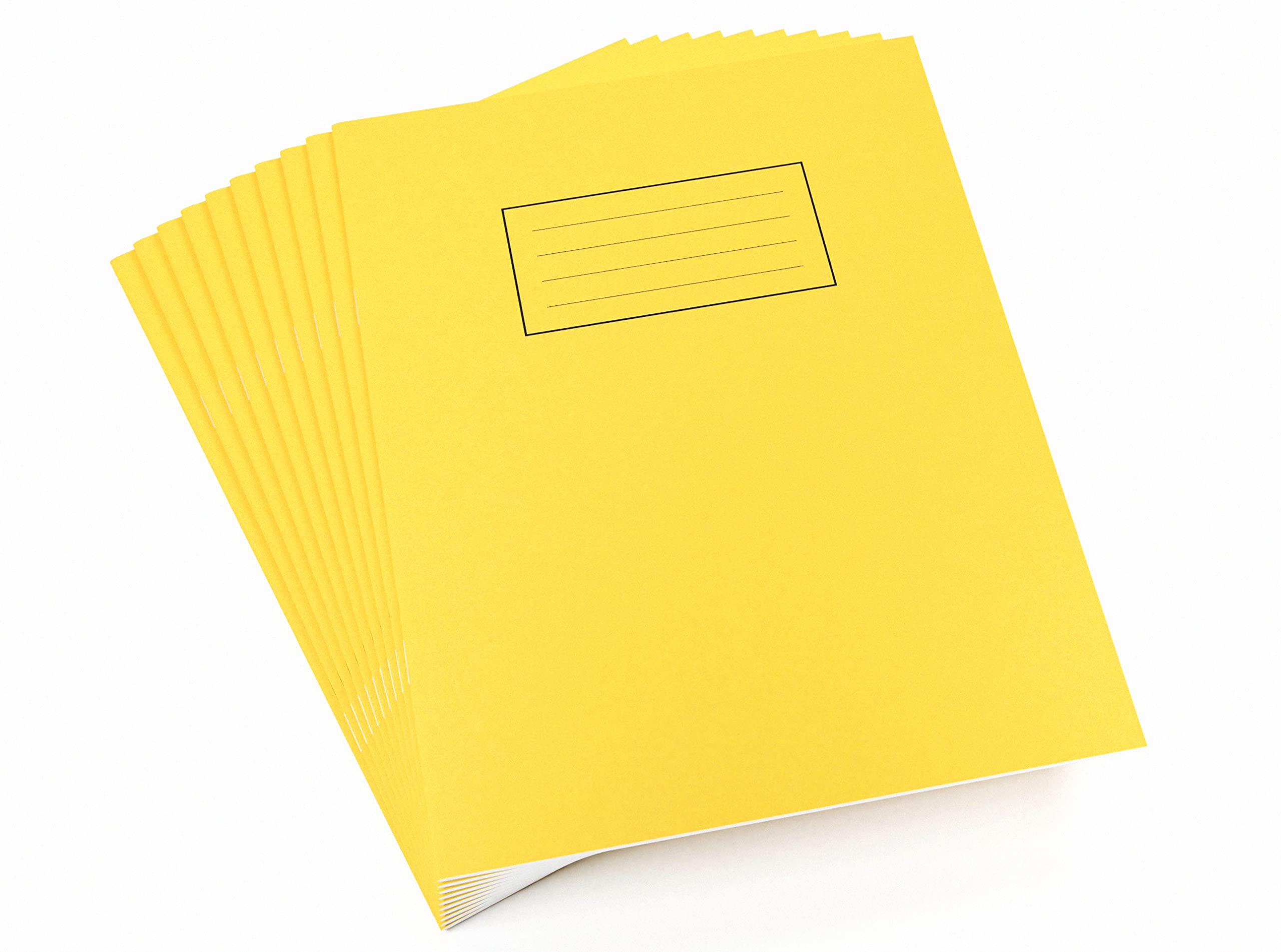 Silvine Composition Notebooks - 10 Pack | 9x7" (229x178mm) | 80 Pages Ruled with Margin | Yellow