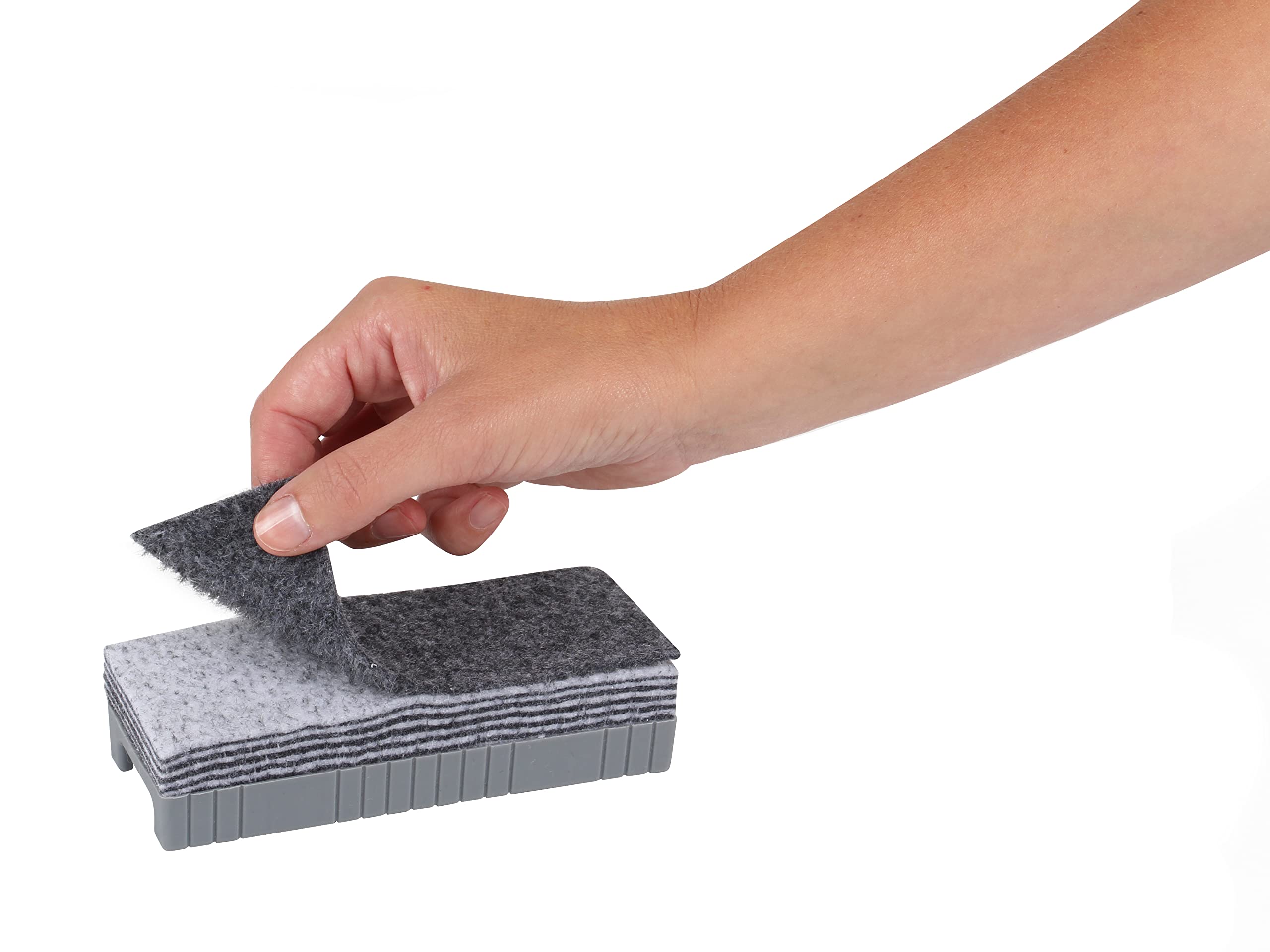 Q-Connect Lightweight Peelable Board Eraser - Grey Felt | 210x170x30mm