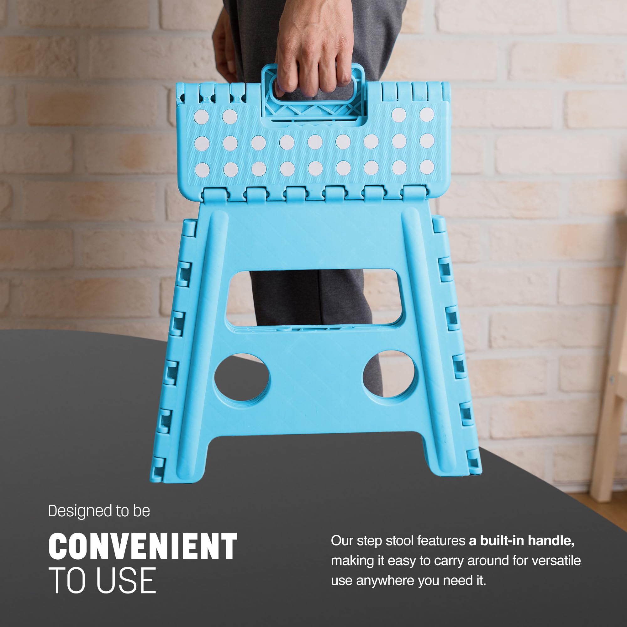 KEPLIN 13 Inch Heavy Duty Folding Step Stool | Non-Slip Foldable Footstool 4