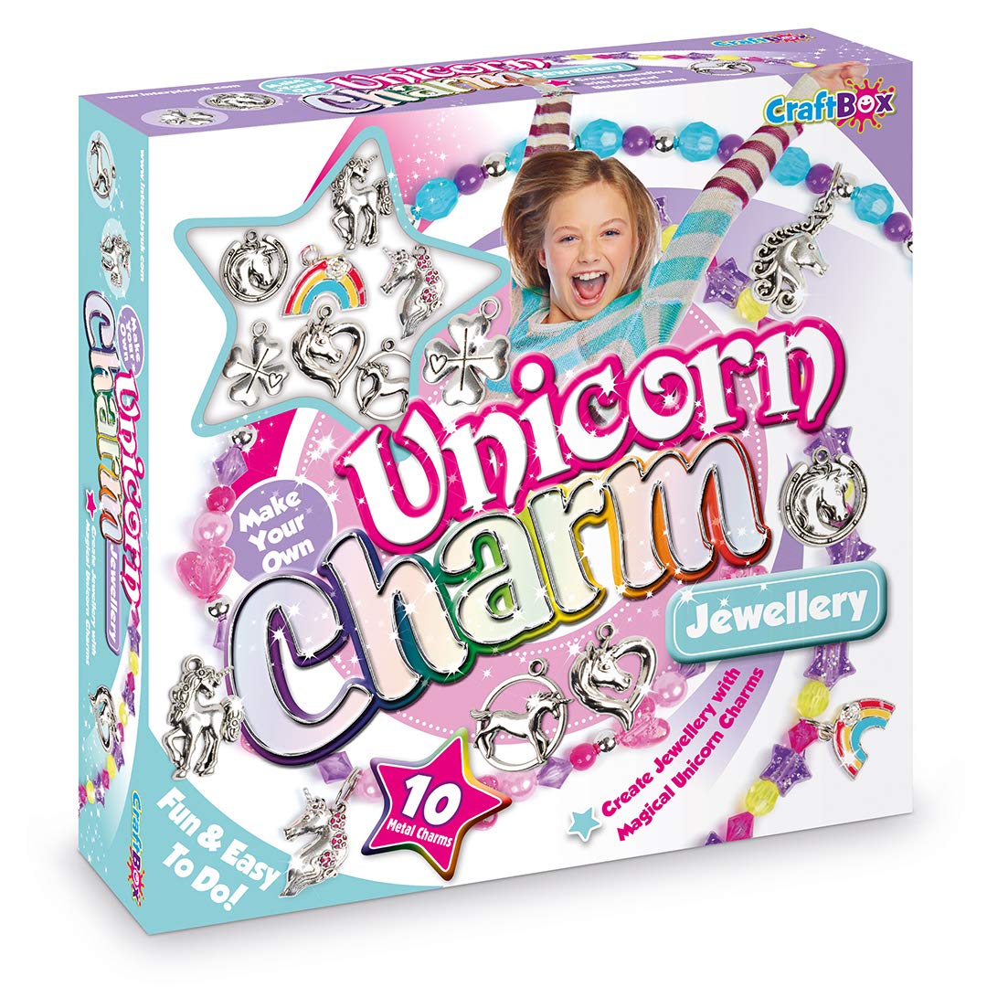Craftbox CB806 Ensemble de bijoux à breloques licorne, mixte.