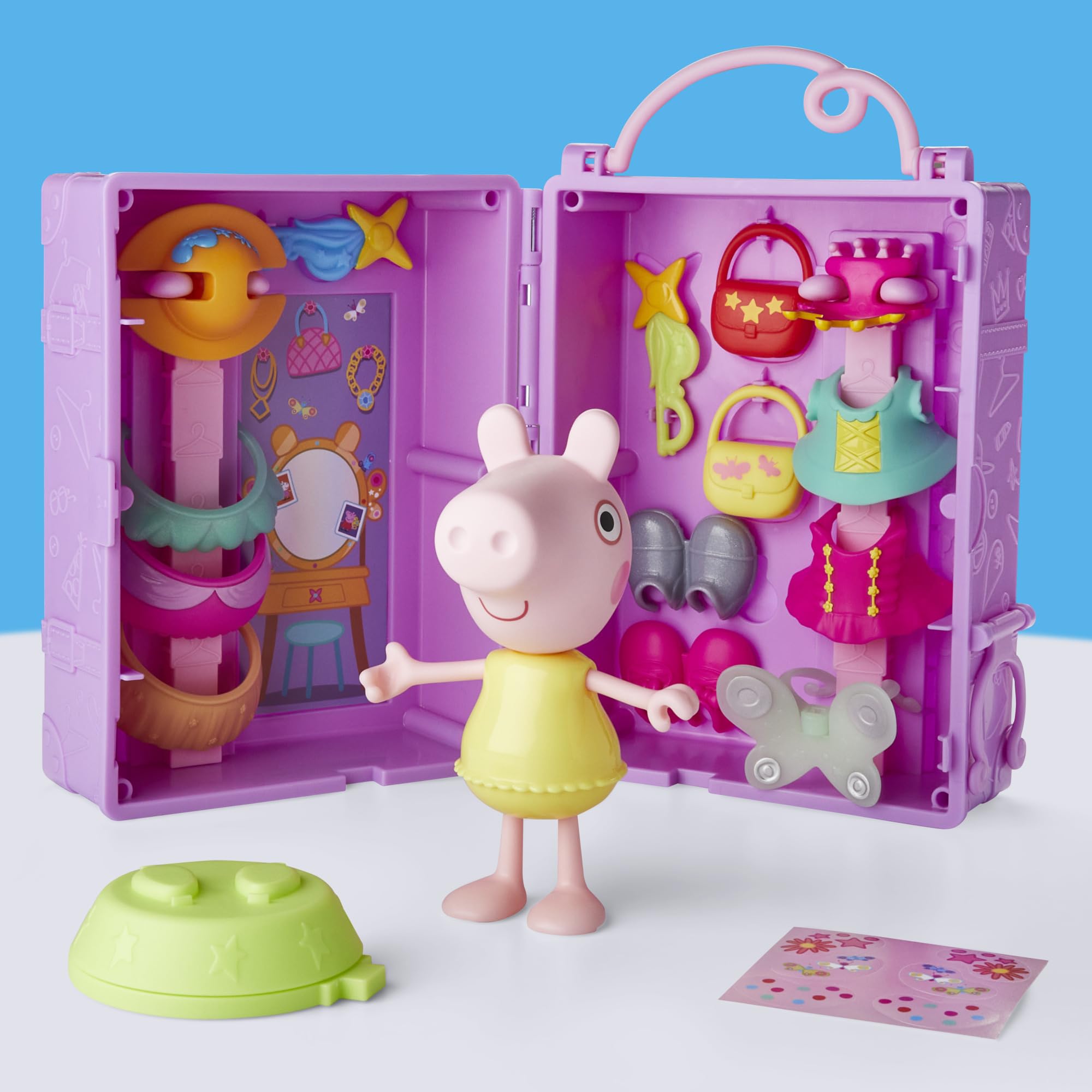 Peppa Pig Peppa's Dress-Up Wardrobe Playset - 15cm Figure | 14 Accessories | Ages 3+ 8