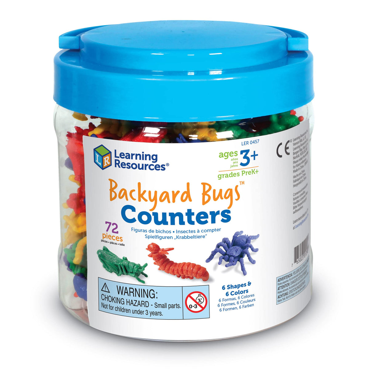 Learning Resources Backyard Bugs Counters - Set of 72, Ages 3–7