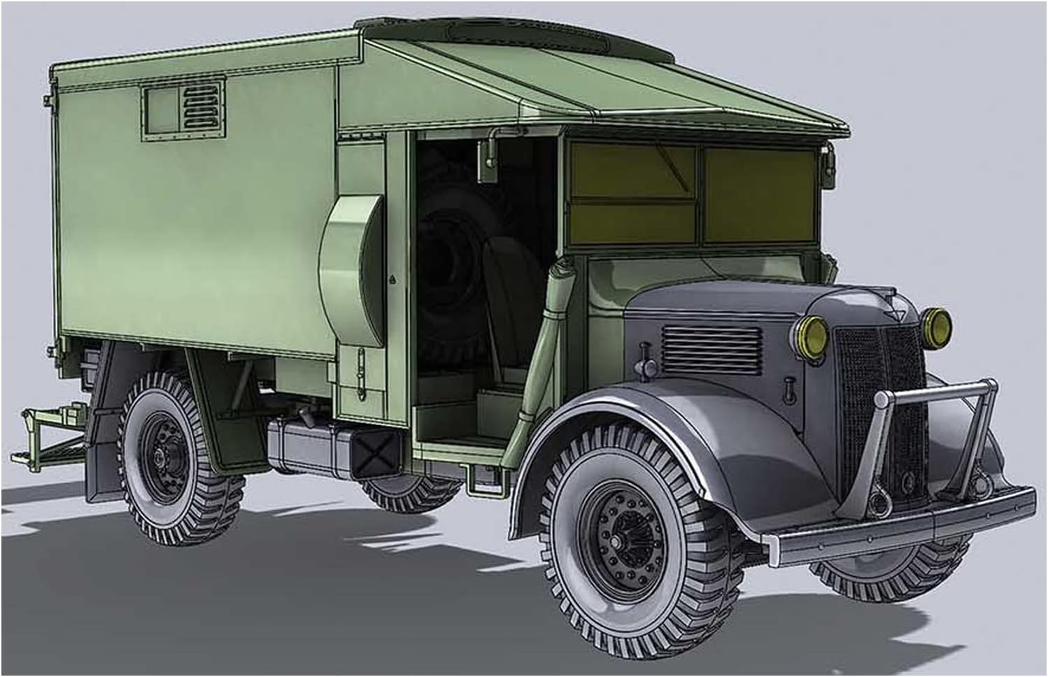 Airfix A1375 Austin K2/Y Ambulance 1:35 Scale Model Kit - Military Vehicle Building Set for Ages 8+