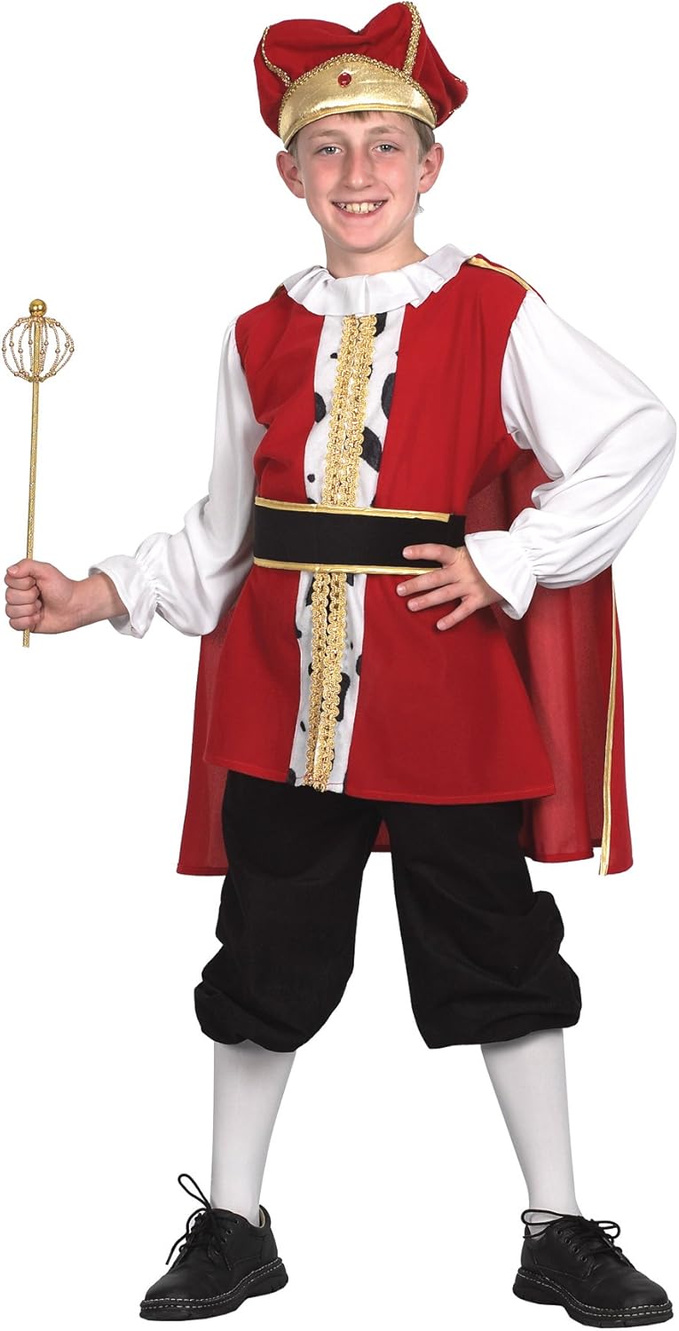 Bristol Novelty Medieval King Costume - Child Boy Age 7 - 9 Years 1