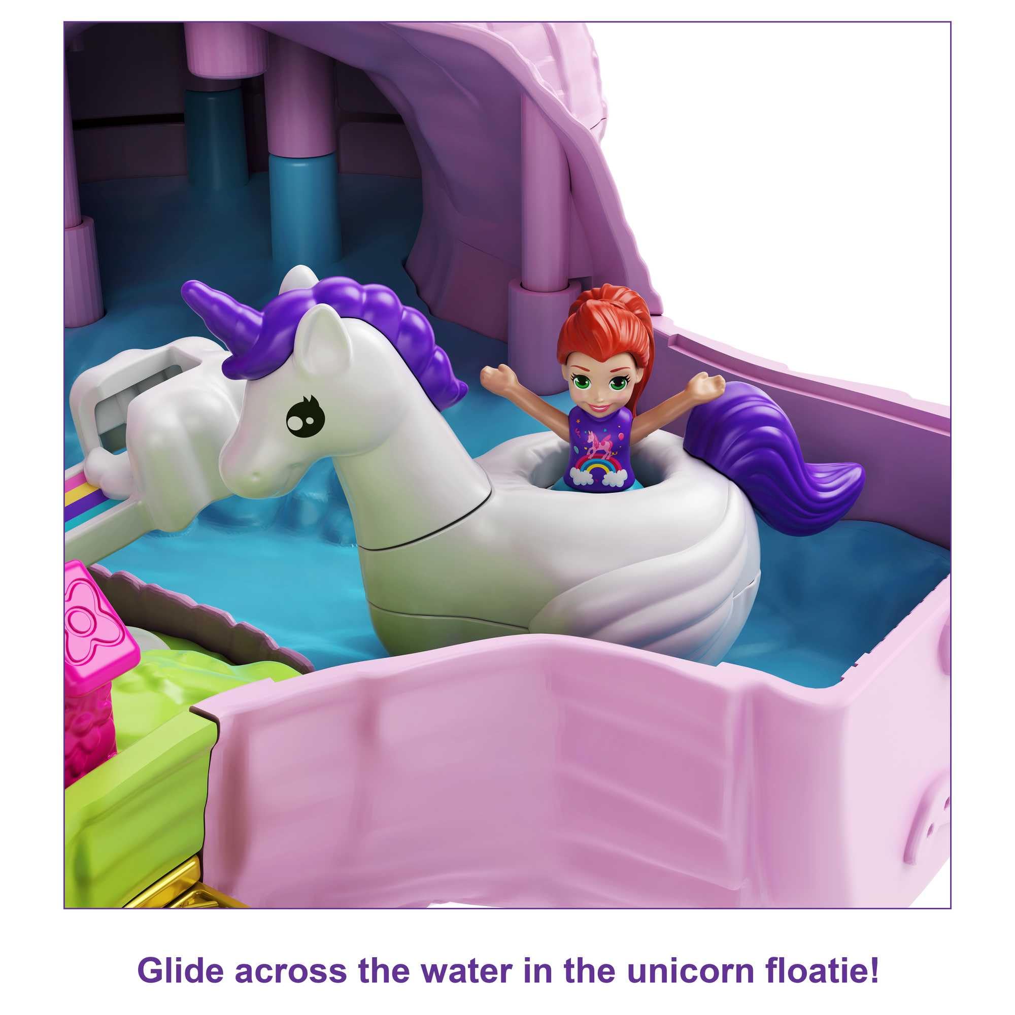 Polly Pocket Micro Unicorn Party Playset - 25 Surprises, Includes Polly & Lila Dolls | Ages 4+ 5