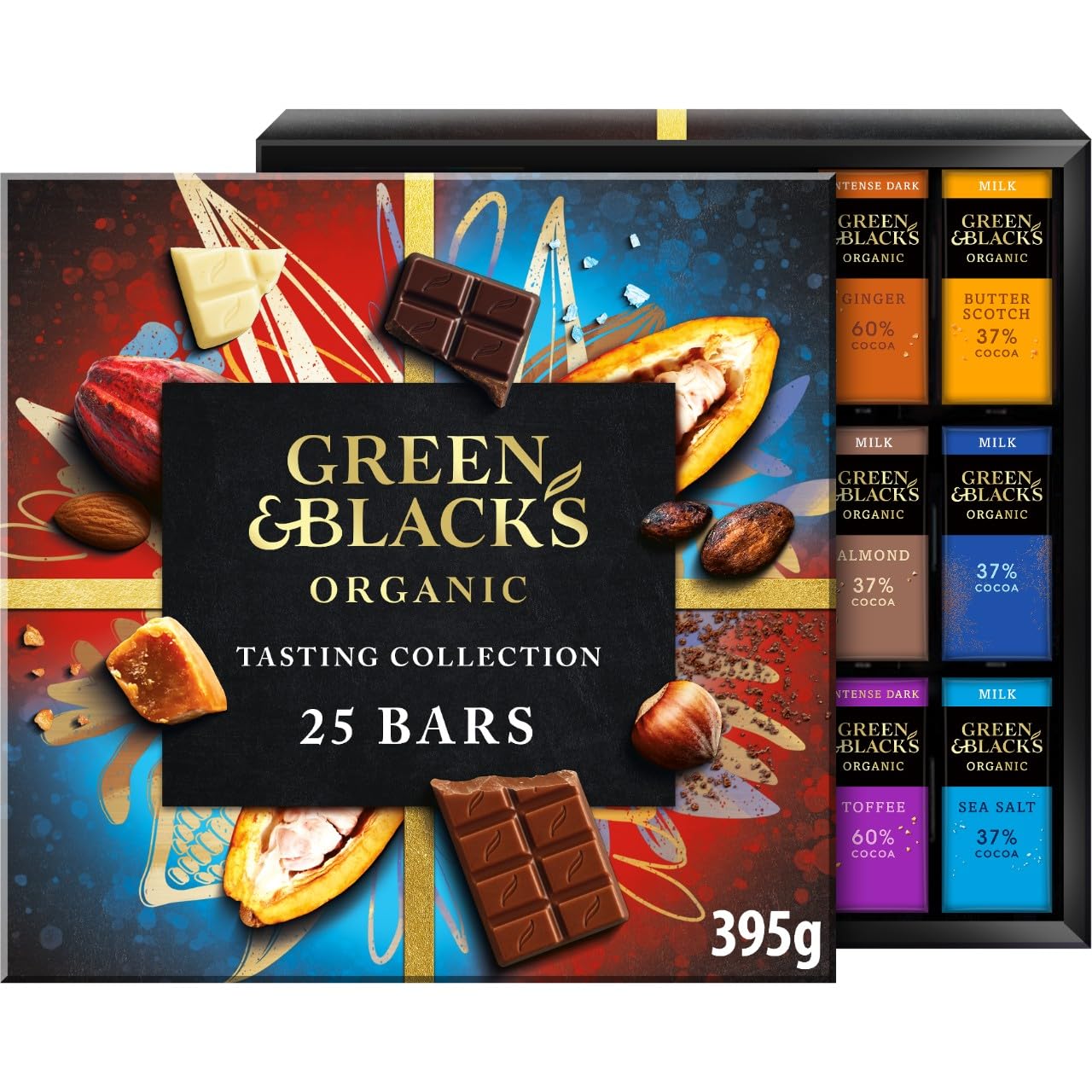Green & Black's Organic Tasting Collection Chocolate Bars, 395g 13